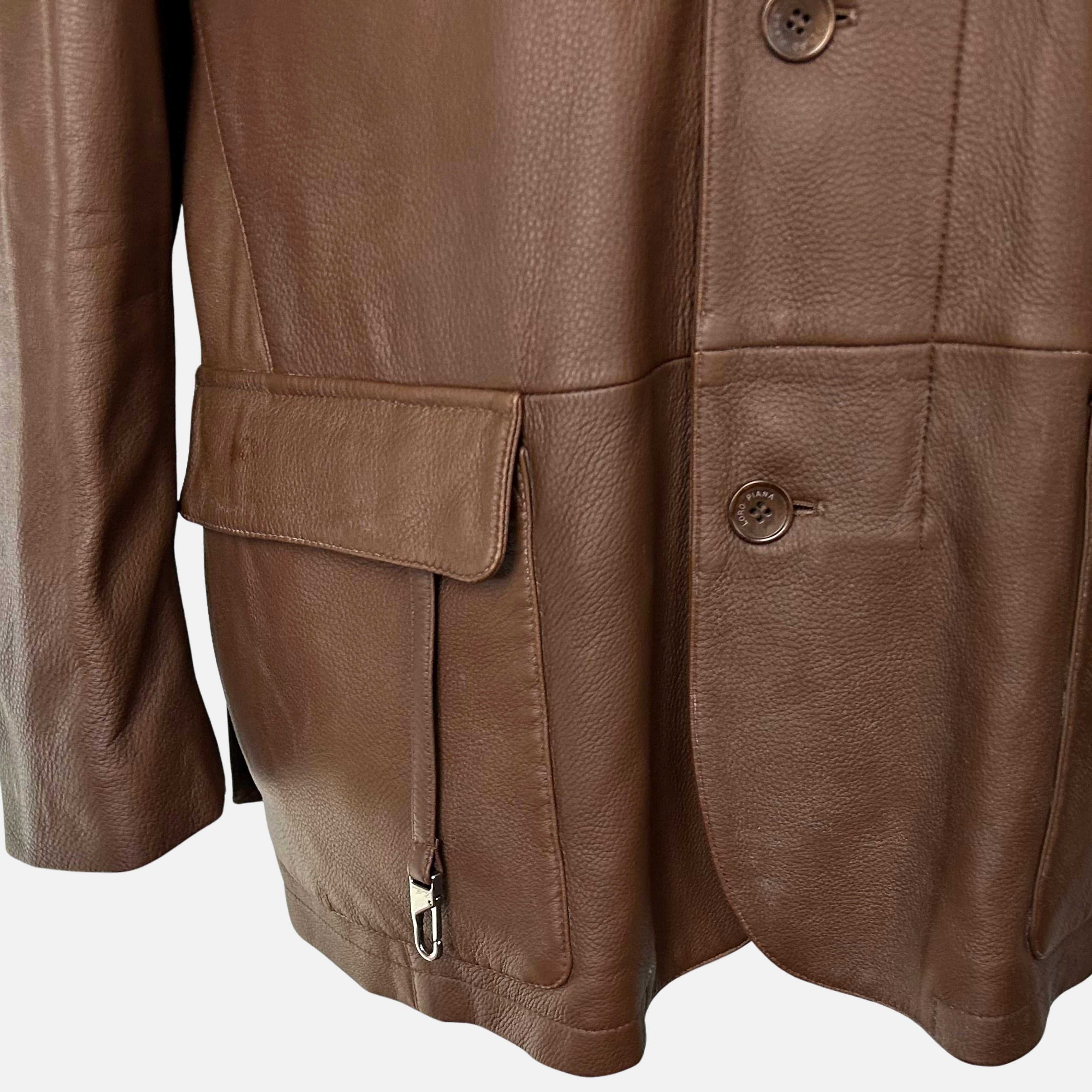Brown Roadster Jacket made of Leather (XL)