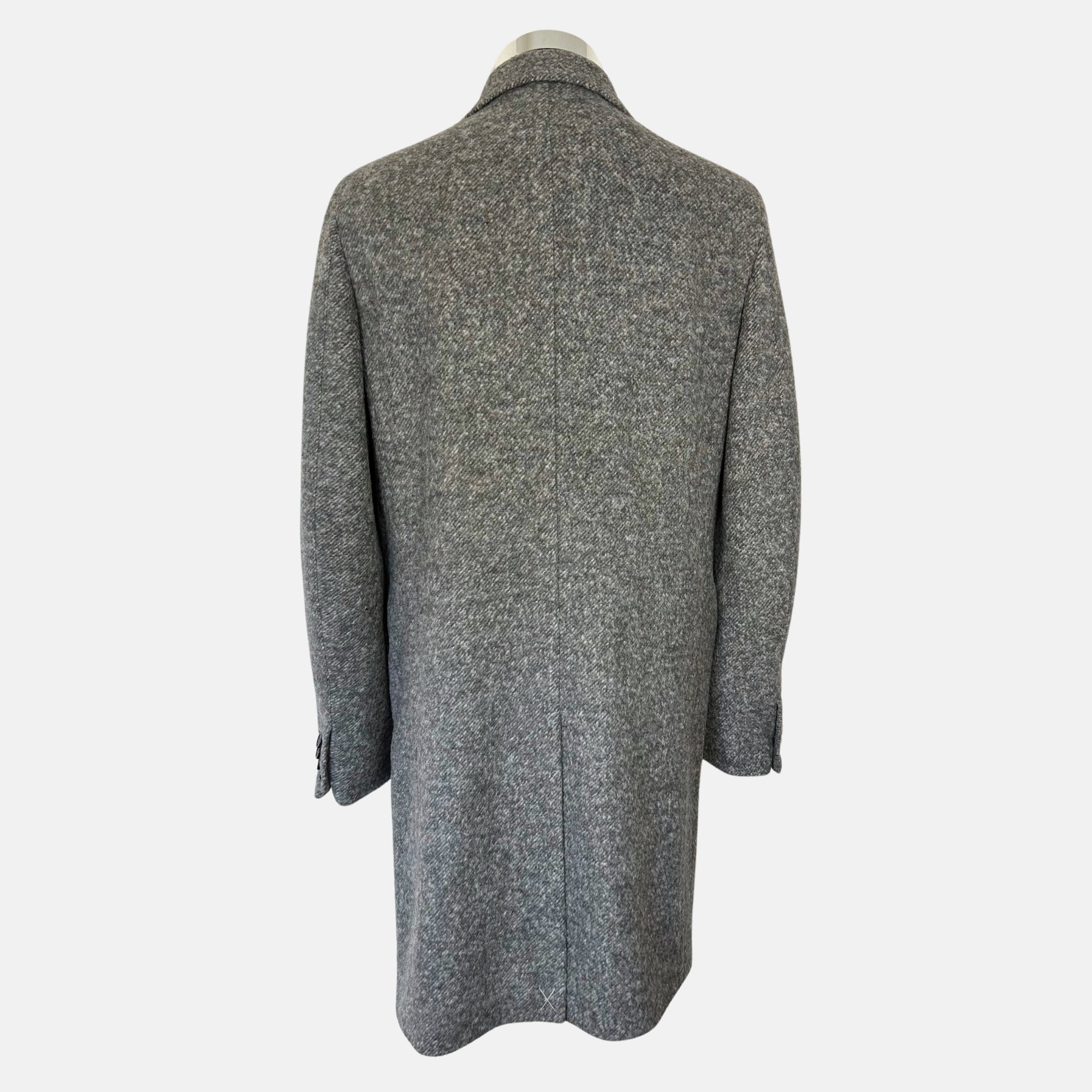 Grey Patterned Coat made of Alpaca/Wool/Nylon (EU 48)