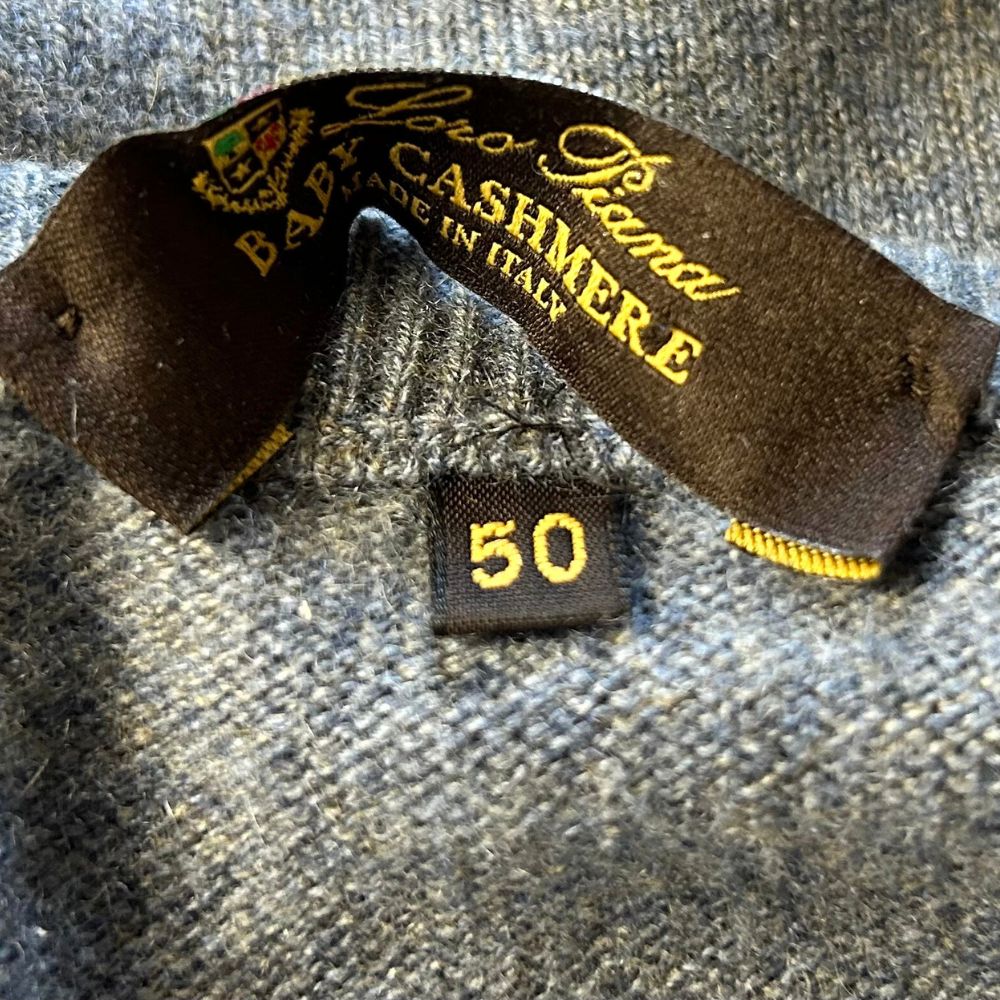 Light Blue Mélange Sweater made of Baby Cashmere (EU 50)