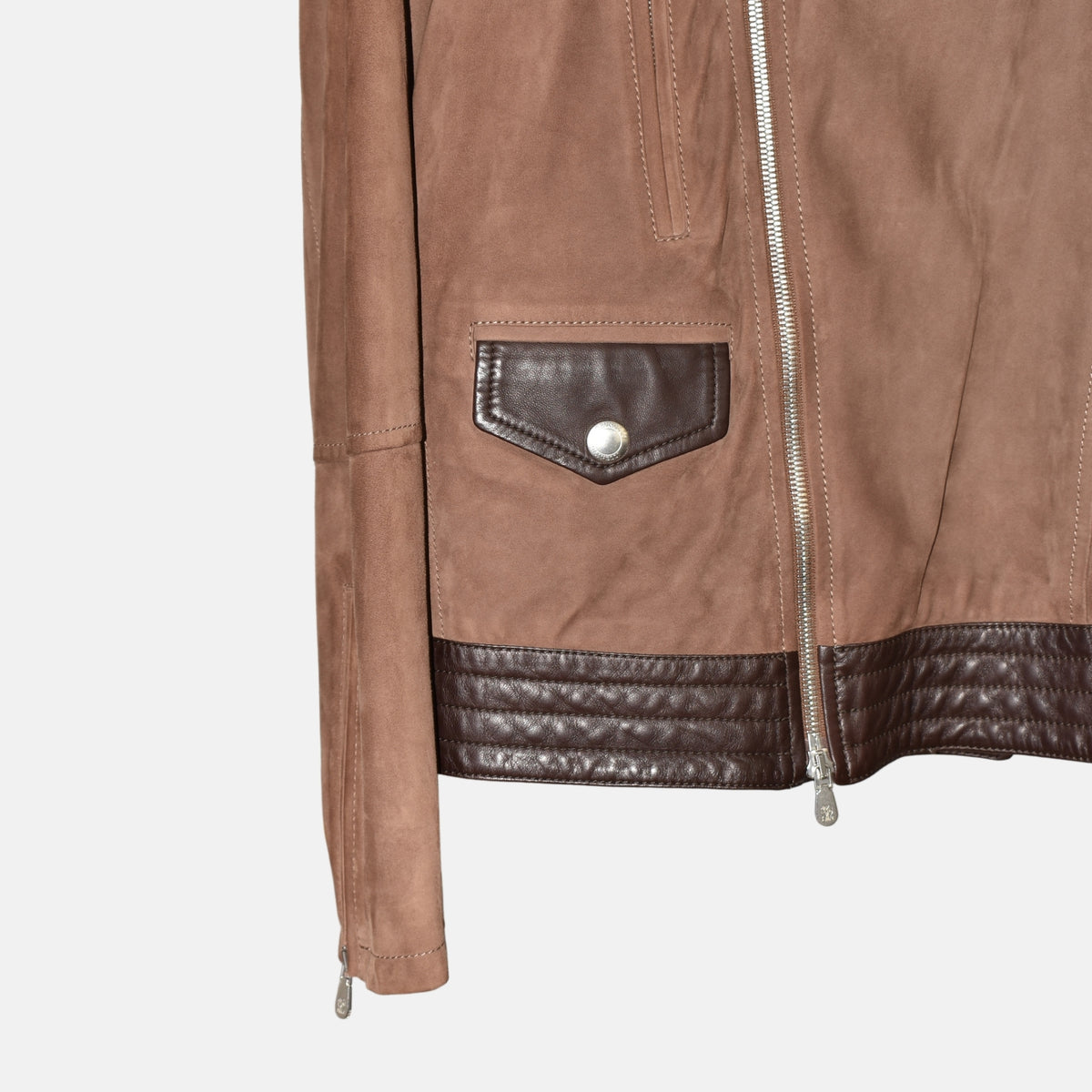 Brown Biker Leather Jacket (M)