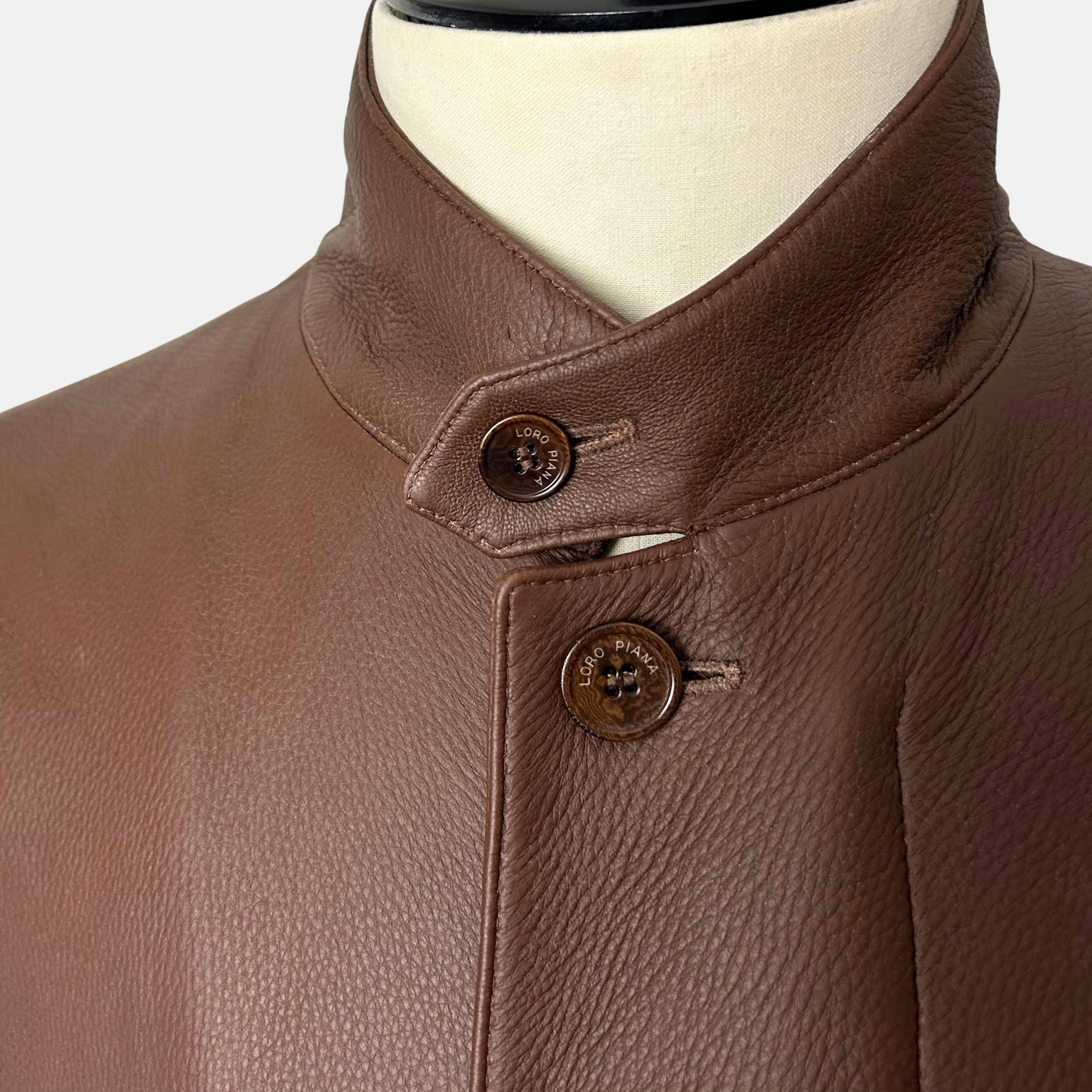 Brown Roadster Jacket made of Leather (XL)