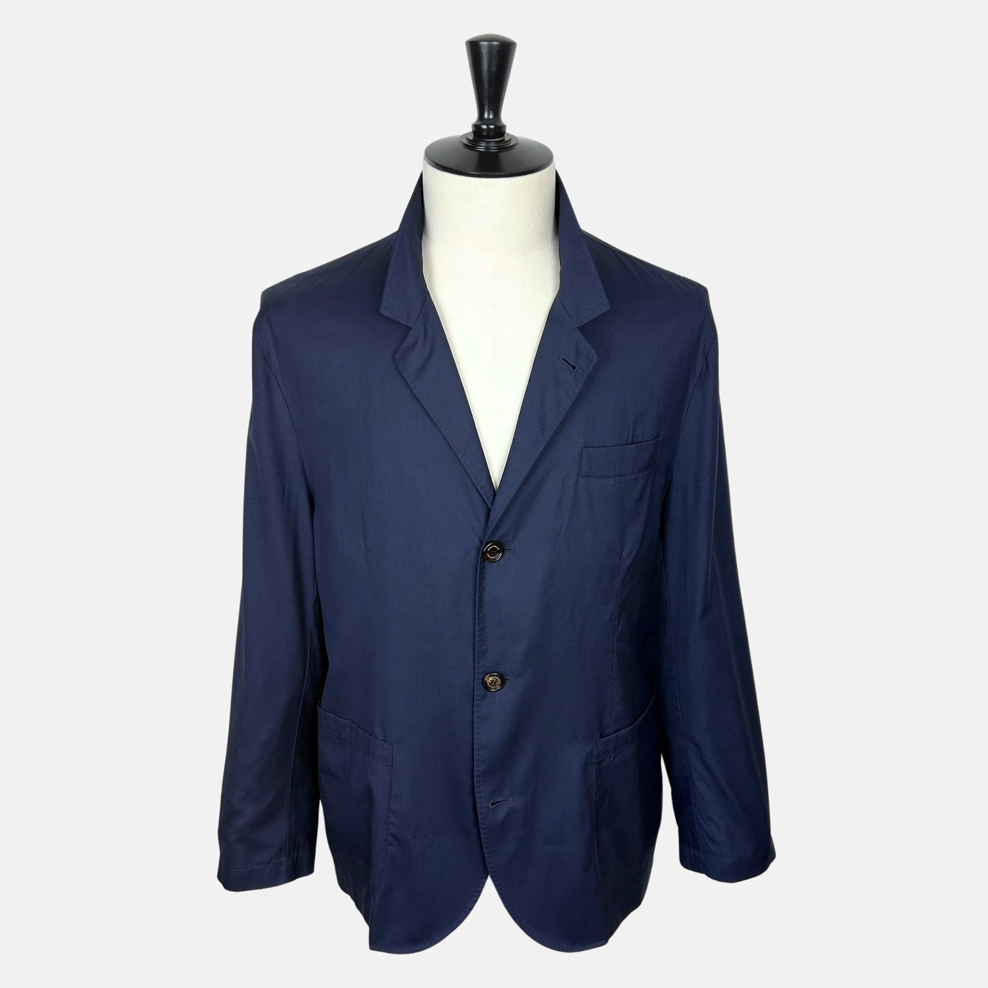 Navy Jacket made of Virgin Wool/Silk (XXL)