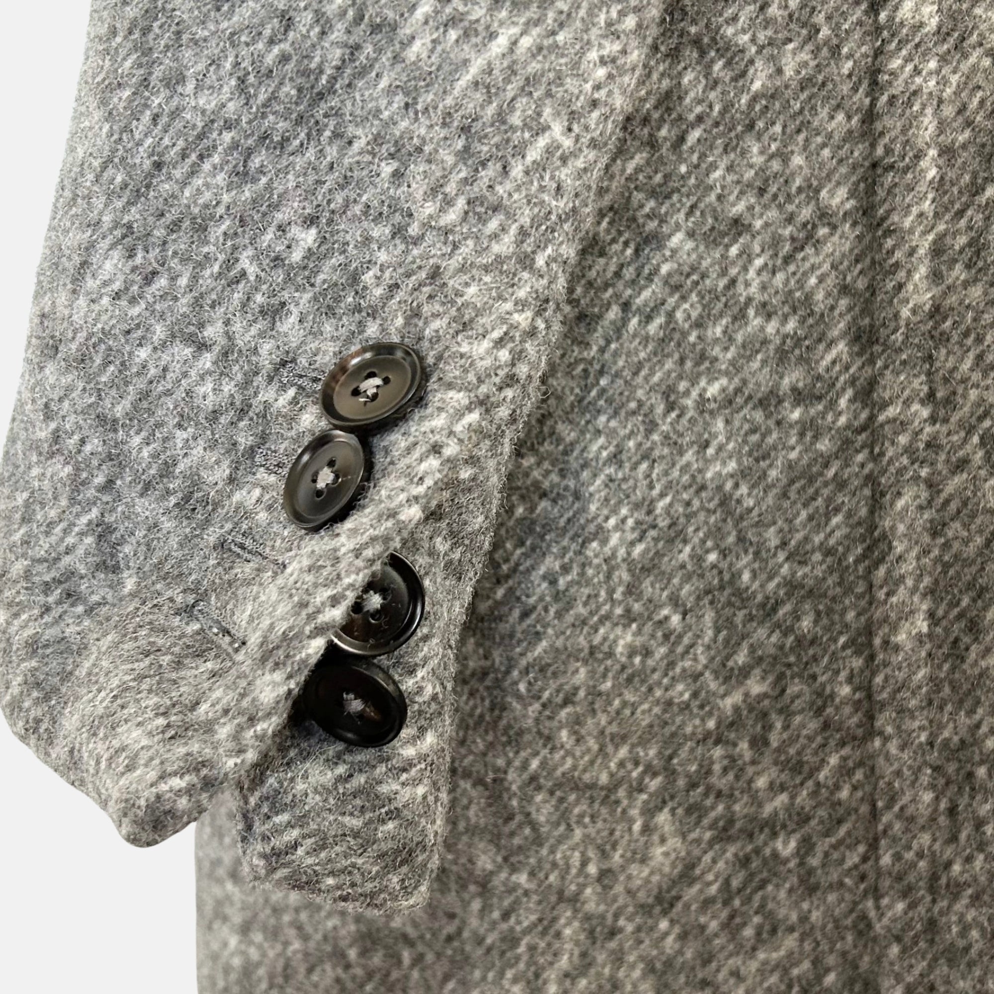 Grey Patterned Coat made of Alpaca/Wool/Nylon (EU 48)