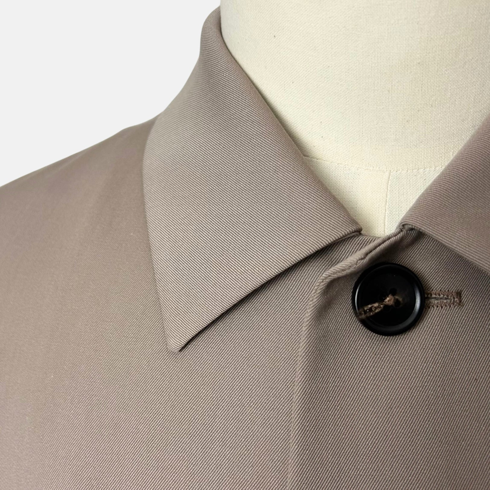 Greige Jacket made of Wool/Mohair/Silk/Leather Details (EU 50)