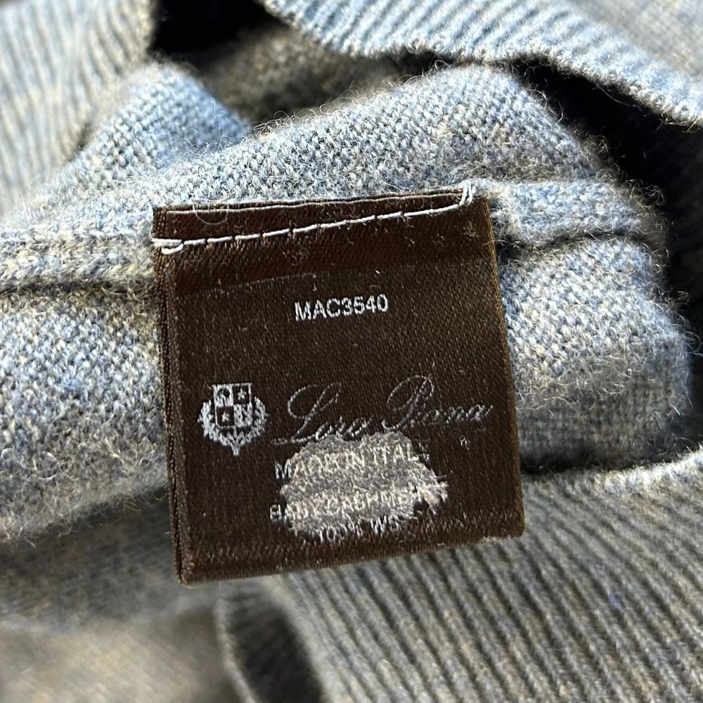 Light Blue Mélange Sweater made of Baby Cashmere (EU 50)