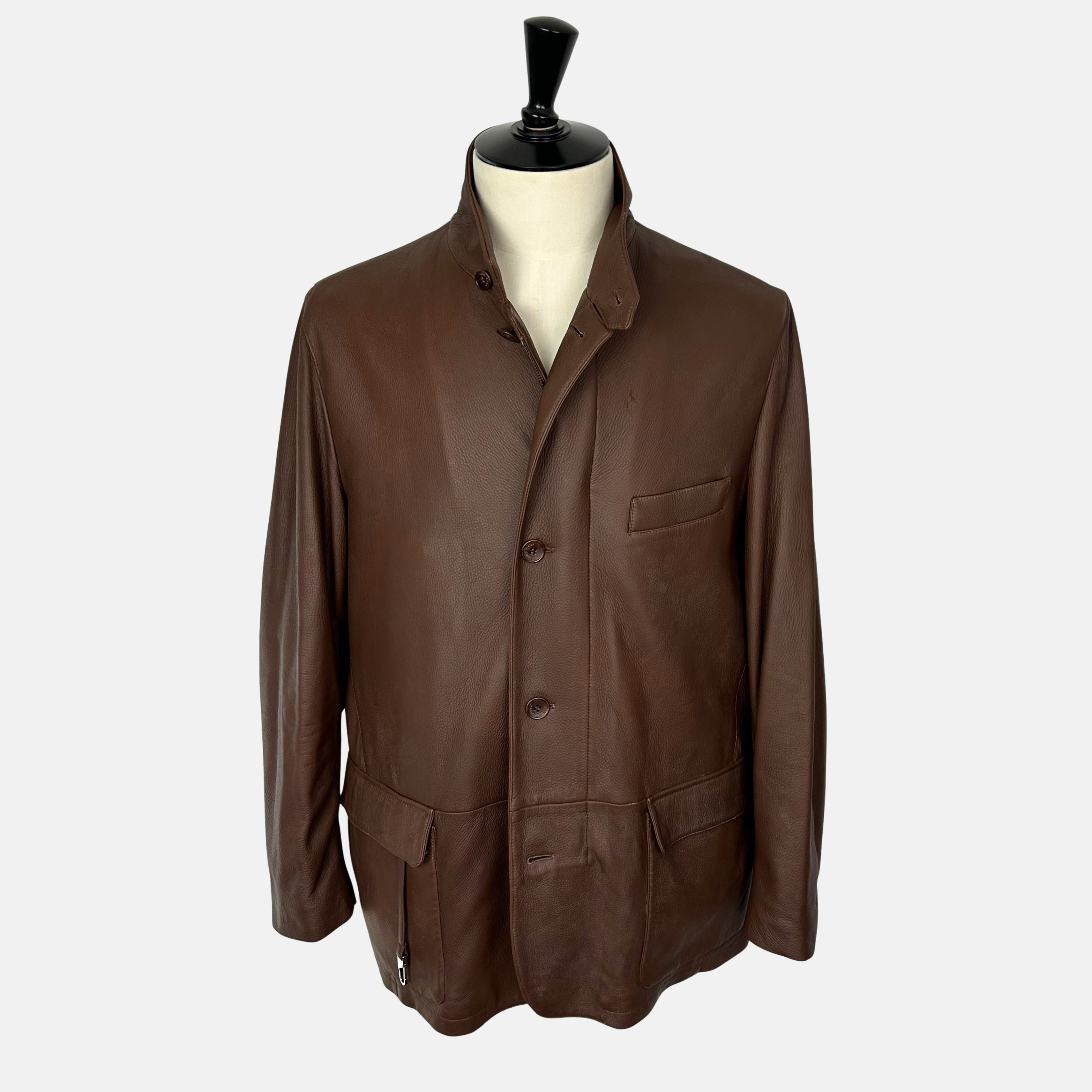 Brown Roadster Jacket made of Leather (XL)