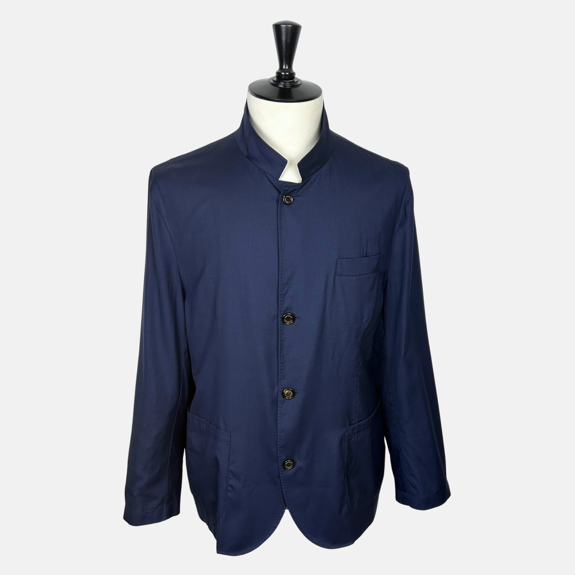 Navy Jacket made of Virgin Wool/Silk (XXL)