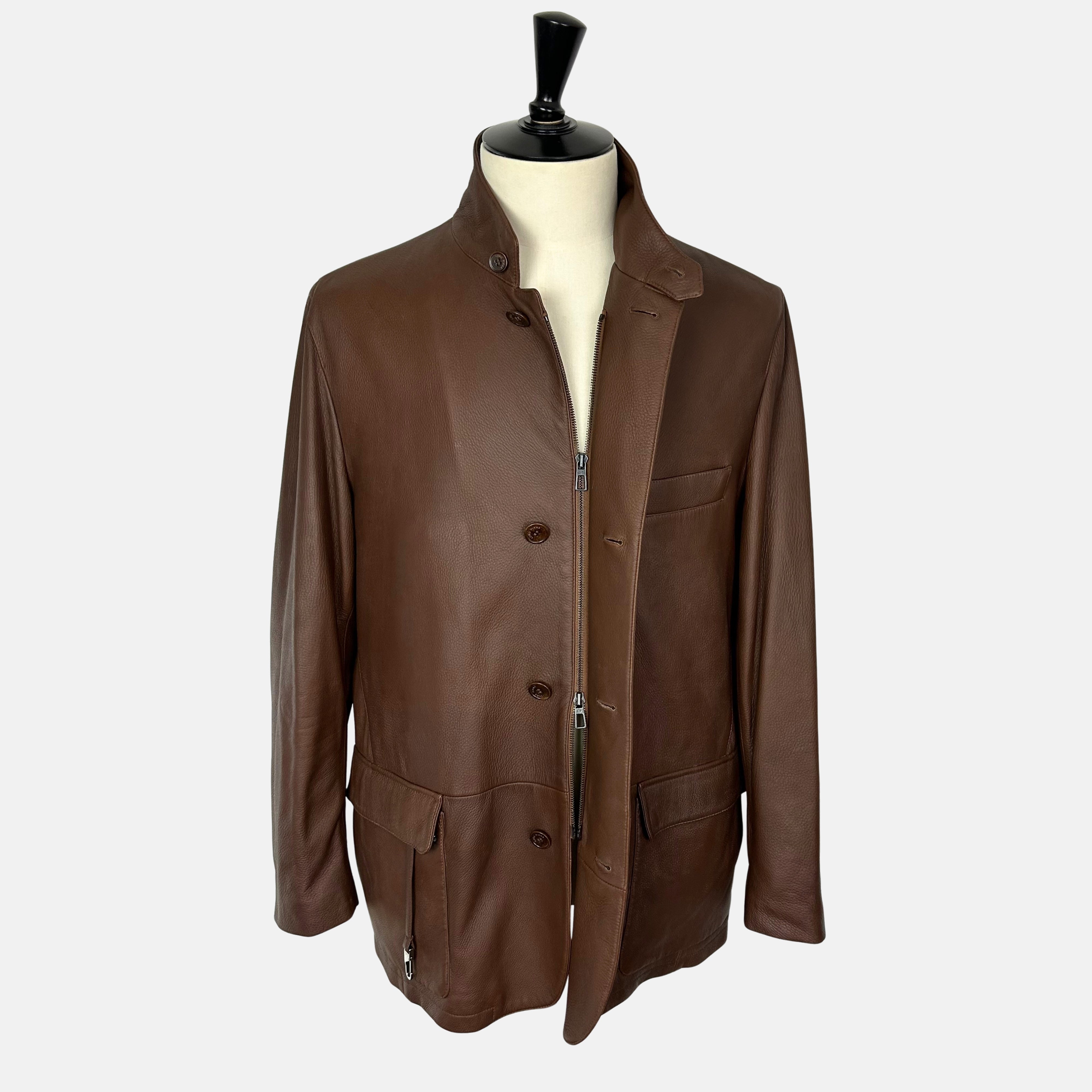 Brown Roadster Jacket made of Leather (XL)