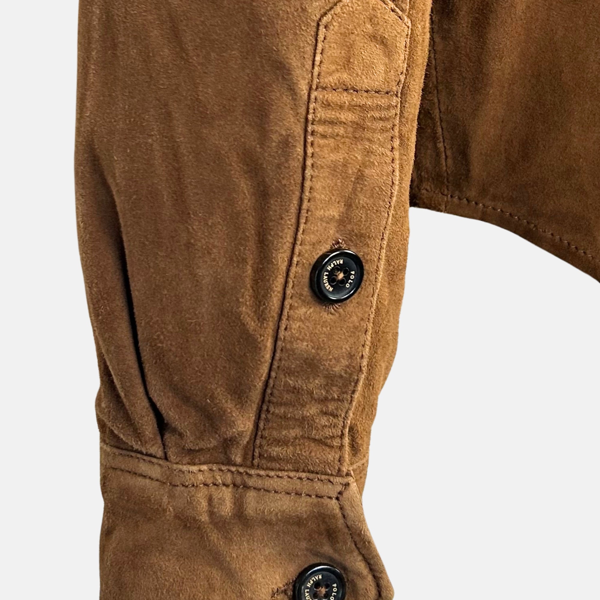 Brown Shirt Jacket made of Goat Suede (XL)