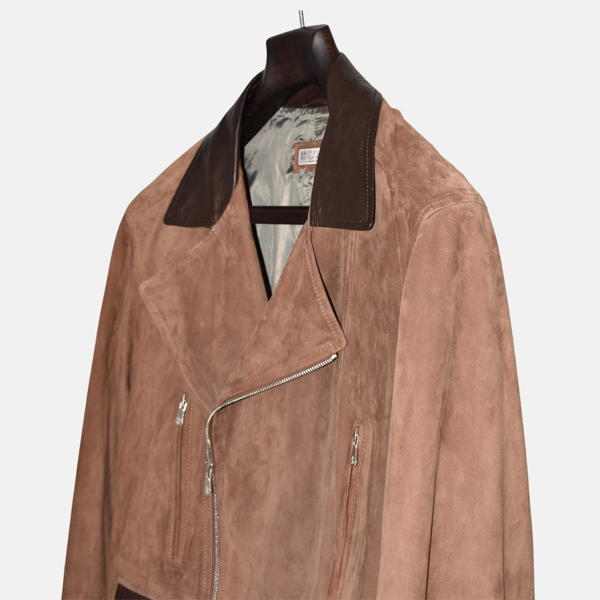 Brown Biker Leather Jacket (M)