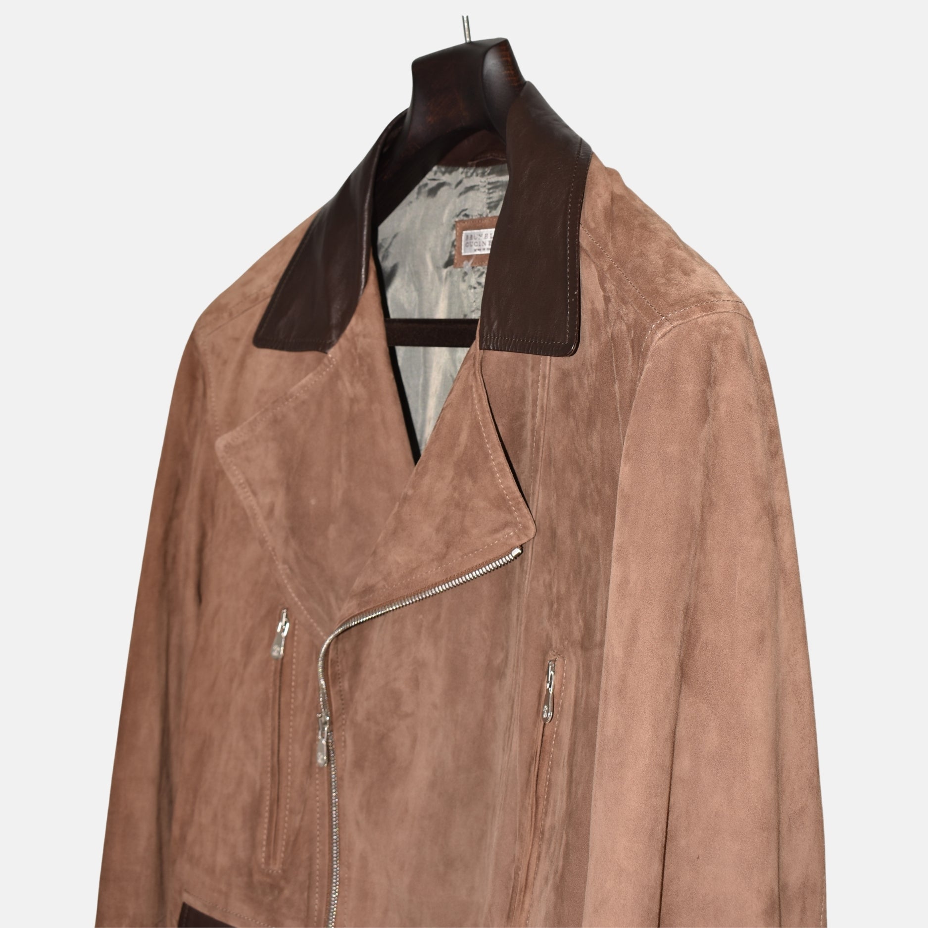 Brown Biker Leather Jacket (M)