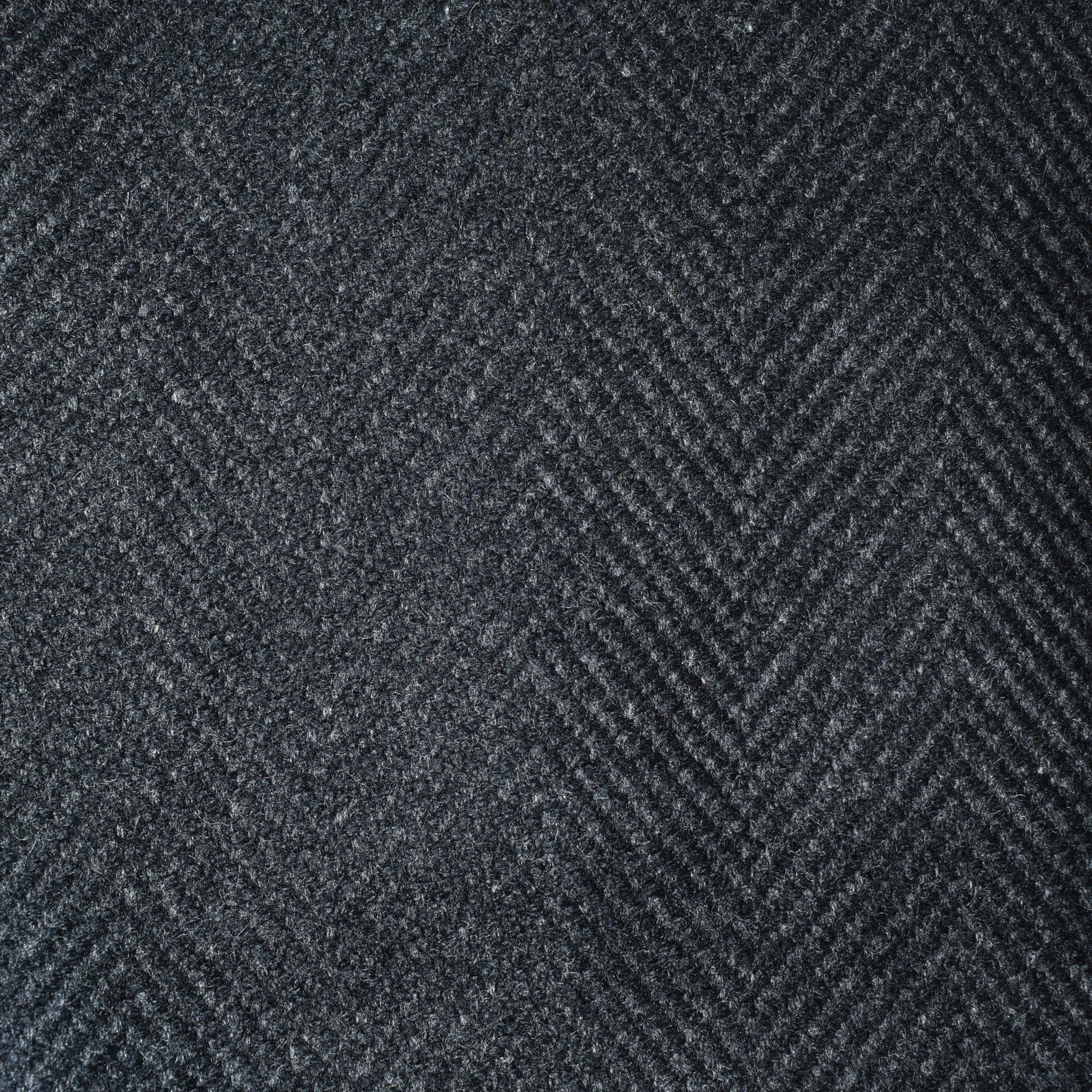 Gray-Black Herringbone Coat made of Cashmere/Vicuna (EU 56)