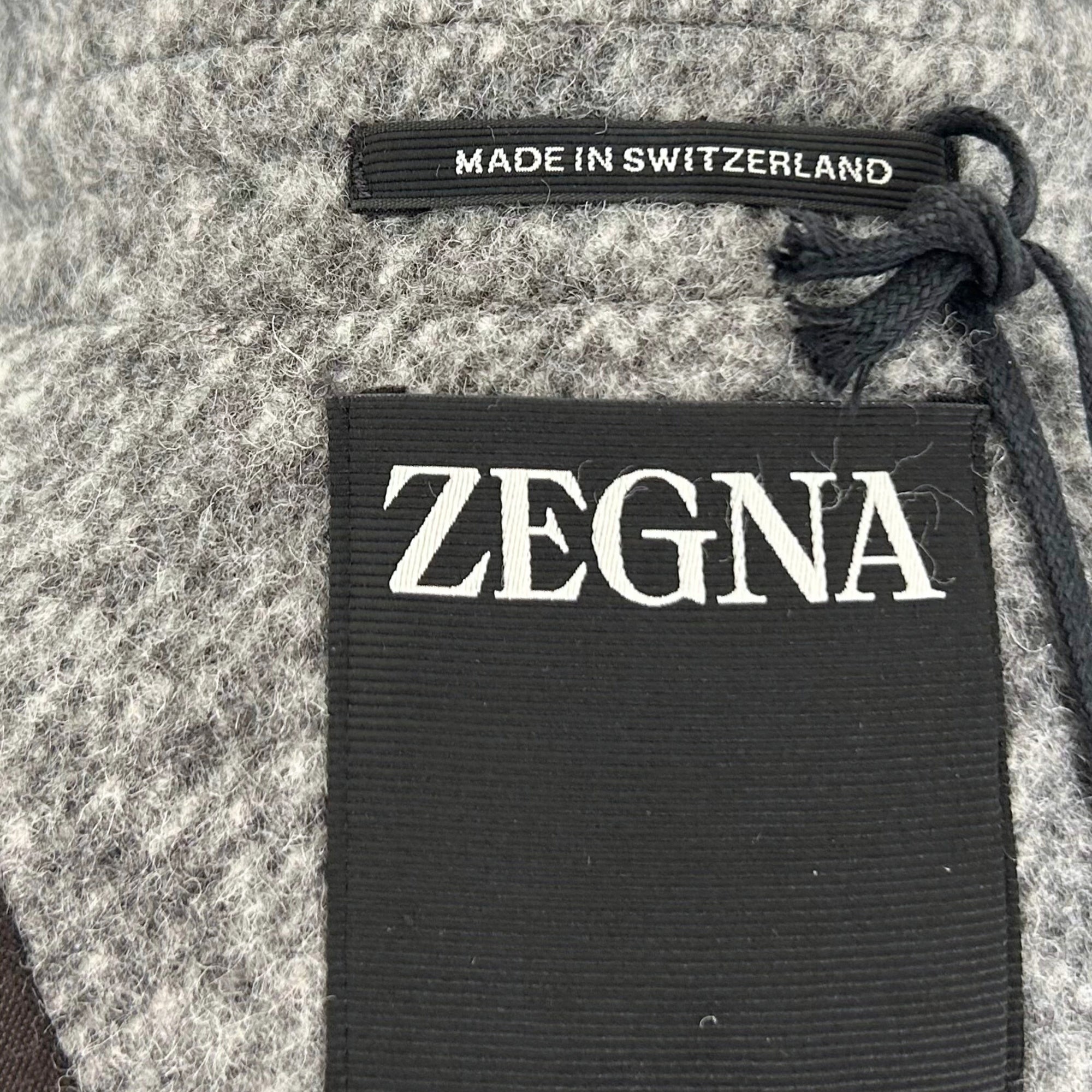 Grey Patterned Coat made of Alpaca/Wool/Nylon (EU 48)