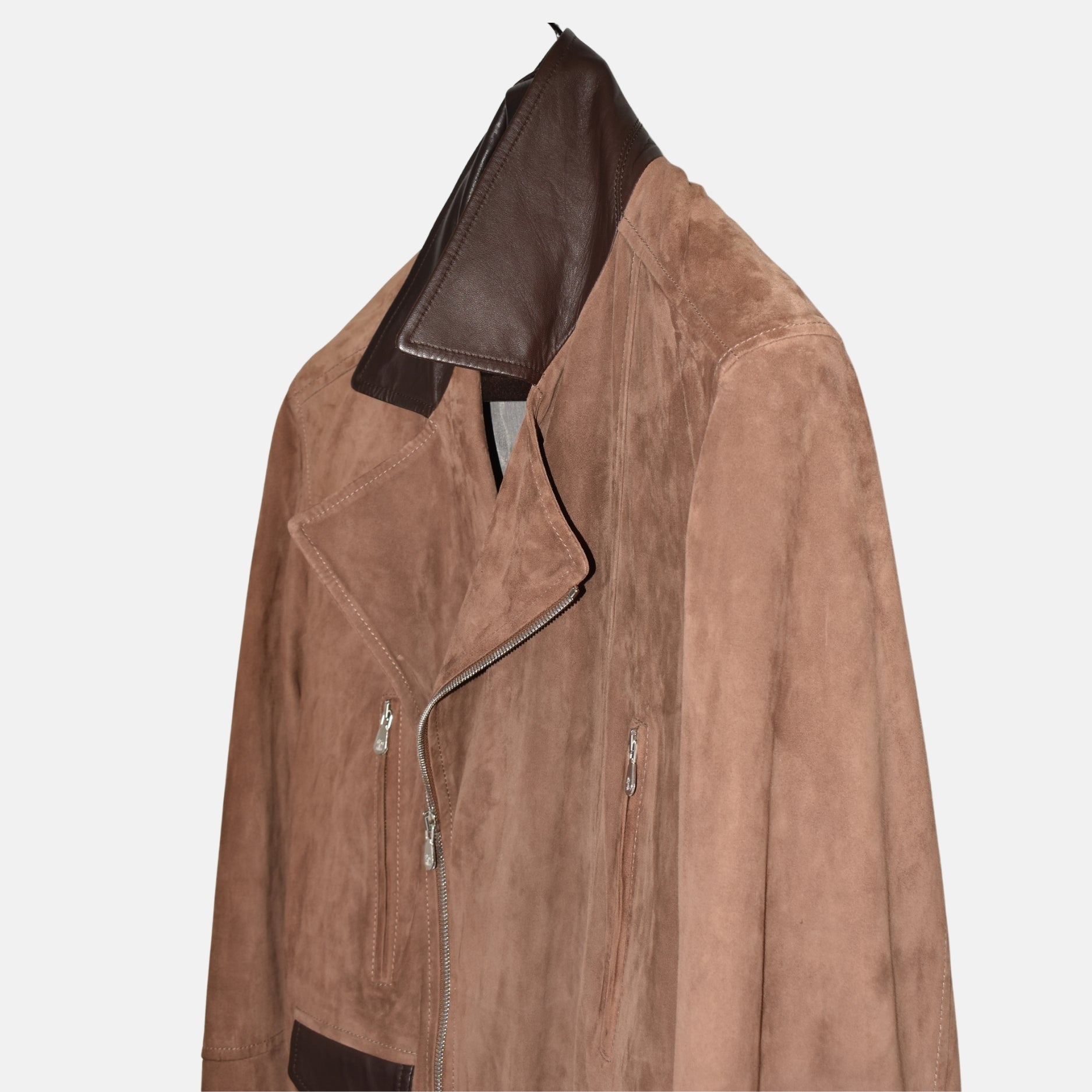 Brown Biker Leather Jacket (M)