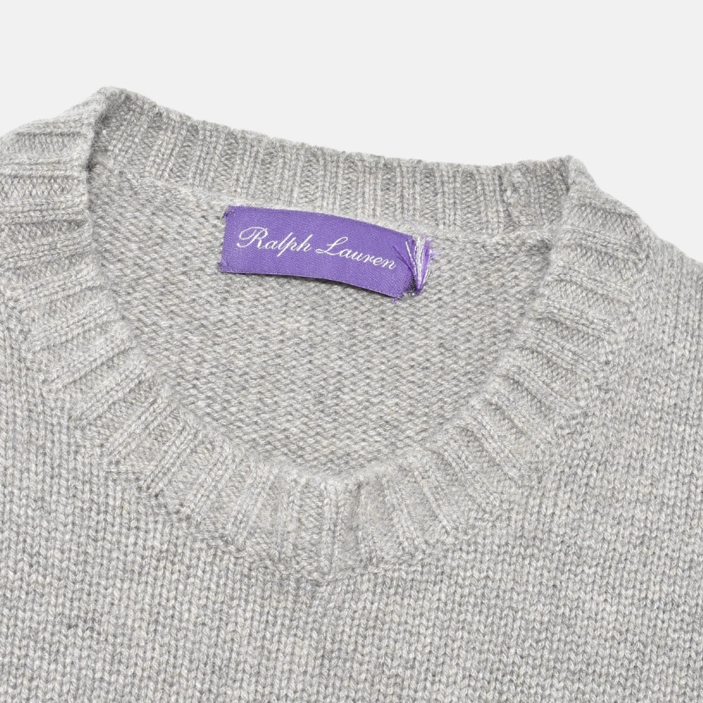 Grey Iconic Polo Bear Cashmere Sweater (XL)