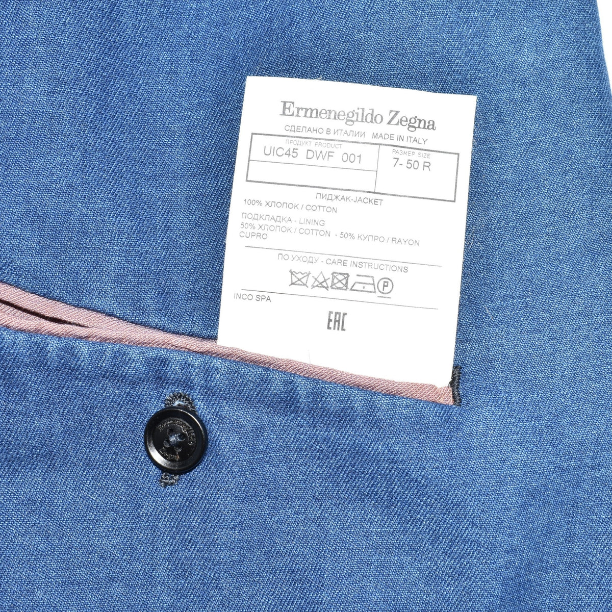 Blue Denim Blazer made of Cotton (EU 50)