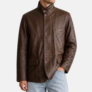 Brown Roadster Jacket made of Leather (XL)