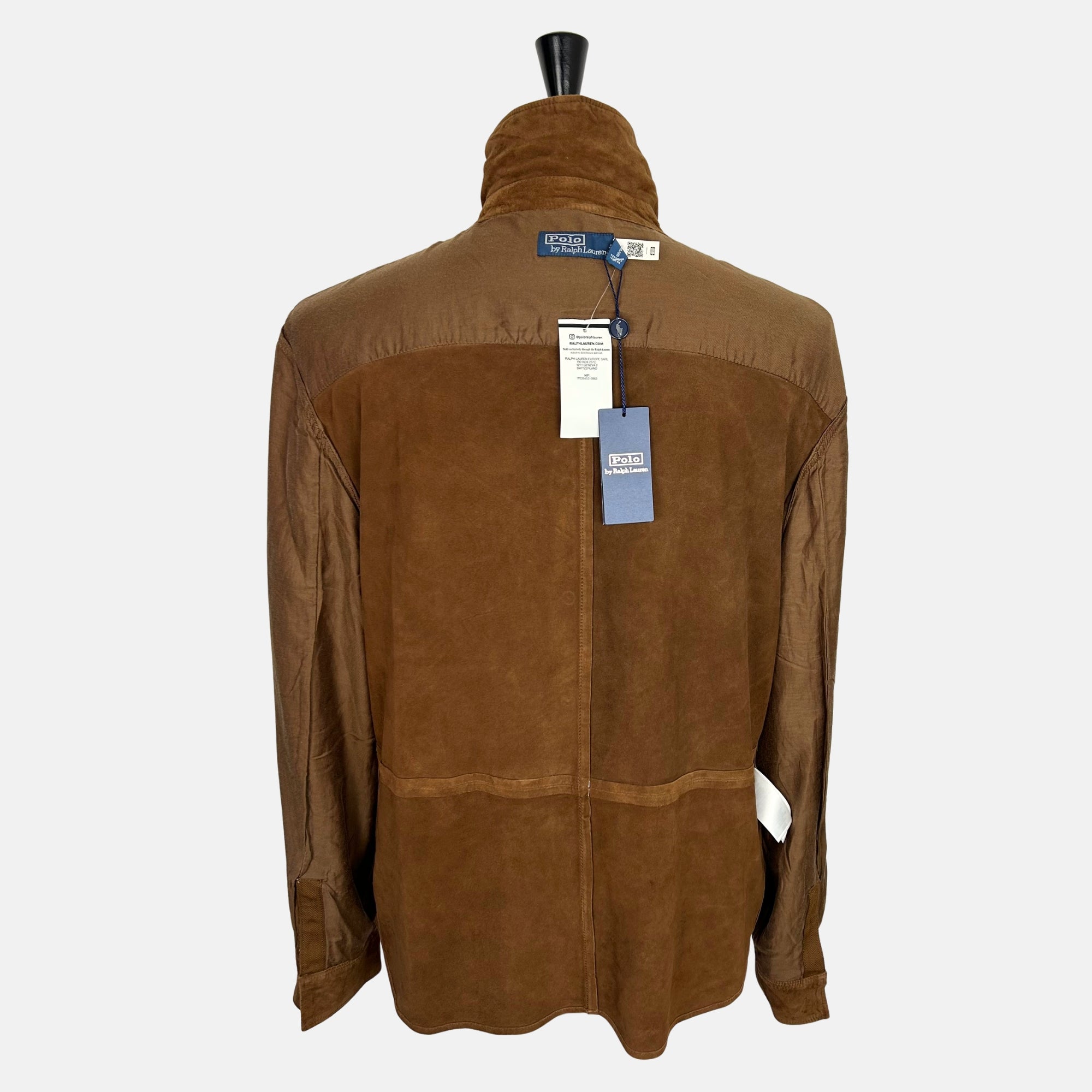 Brown Shirt Jacket made of Goat Suede (XL)
