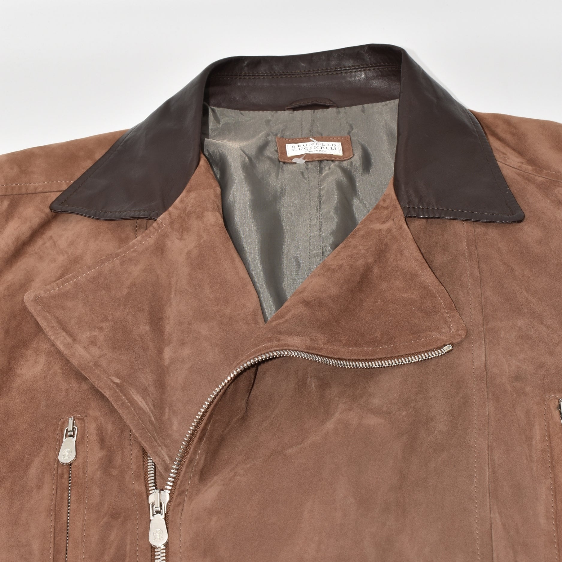 Brown Biker Leather Jacket (M)