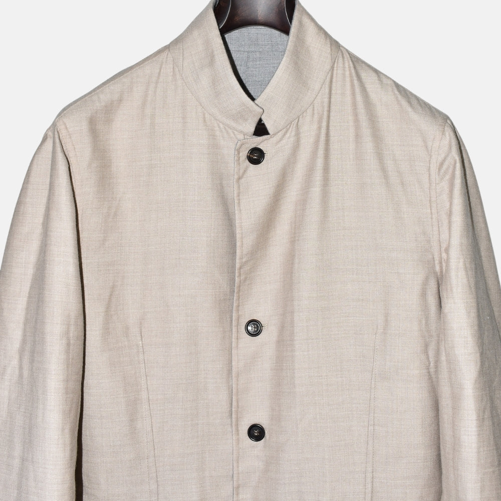 Grey/Beige Reversible Cashmere Jacket (EU 54)