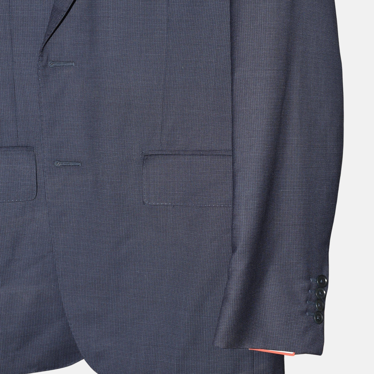 Marineblauer Blazer aus Wolle (120er) (EU 52)
