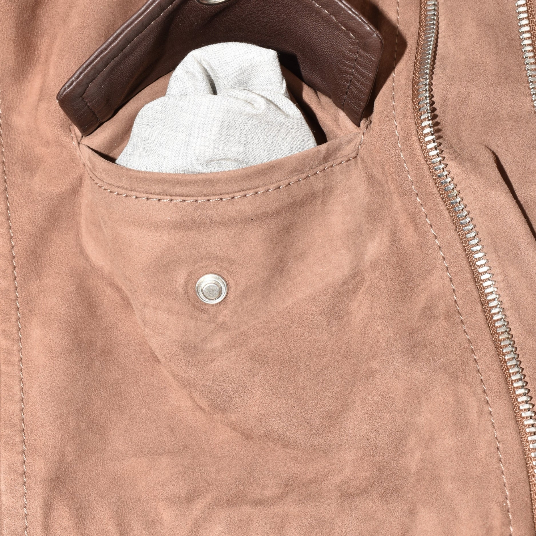 Brown Biker Leather Jacket (M)