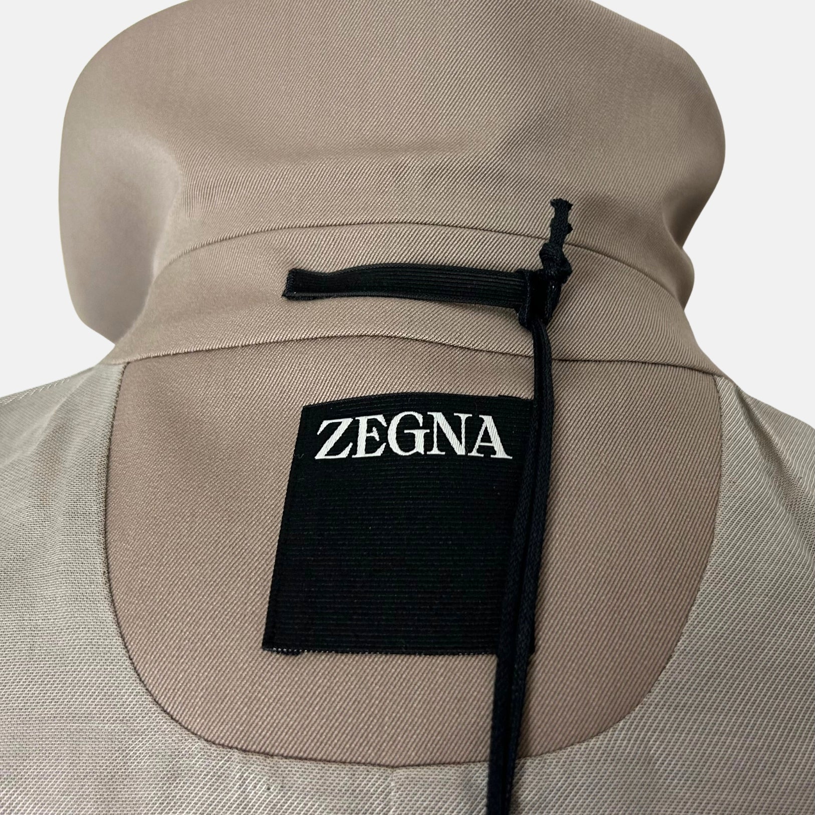 Greige Jacket made of Wool/Mohair/Silk/Leather Details (EU 50)