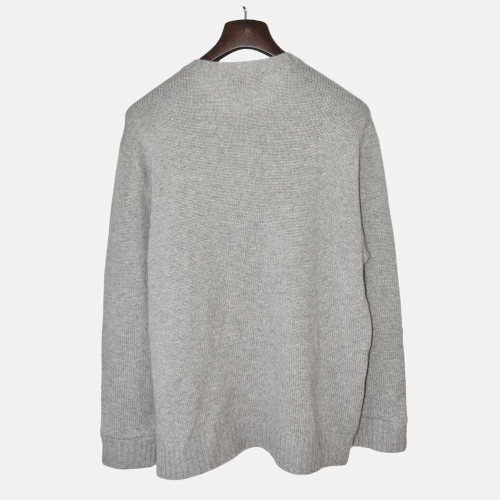 Grey Iconic Polo Bear Cashmere Sweater (XL)