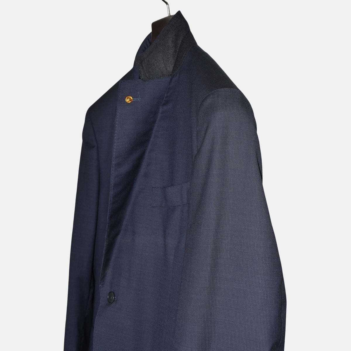 Marineblauer Blazer aus Wolle (120er) (EU 52)