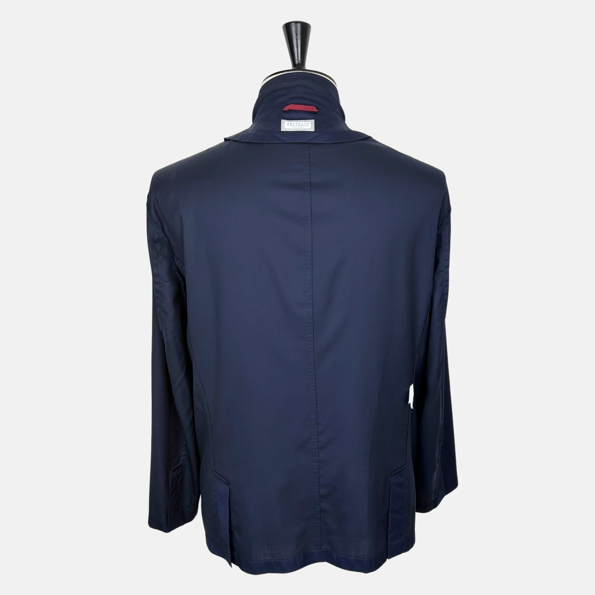 Navy Jacket made of Virgin Wool/Silk (XXL)