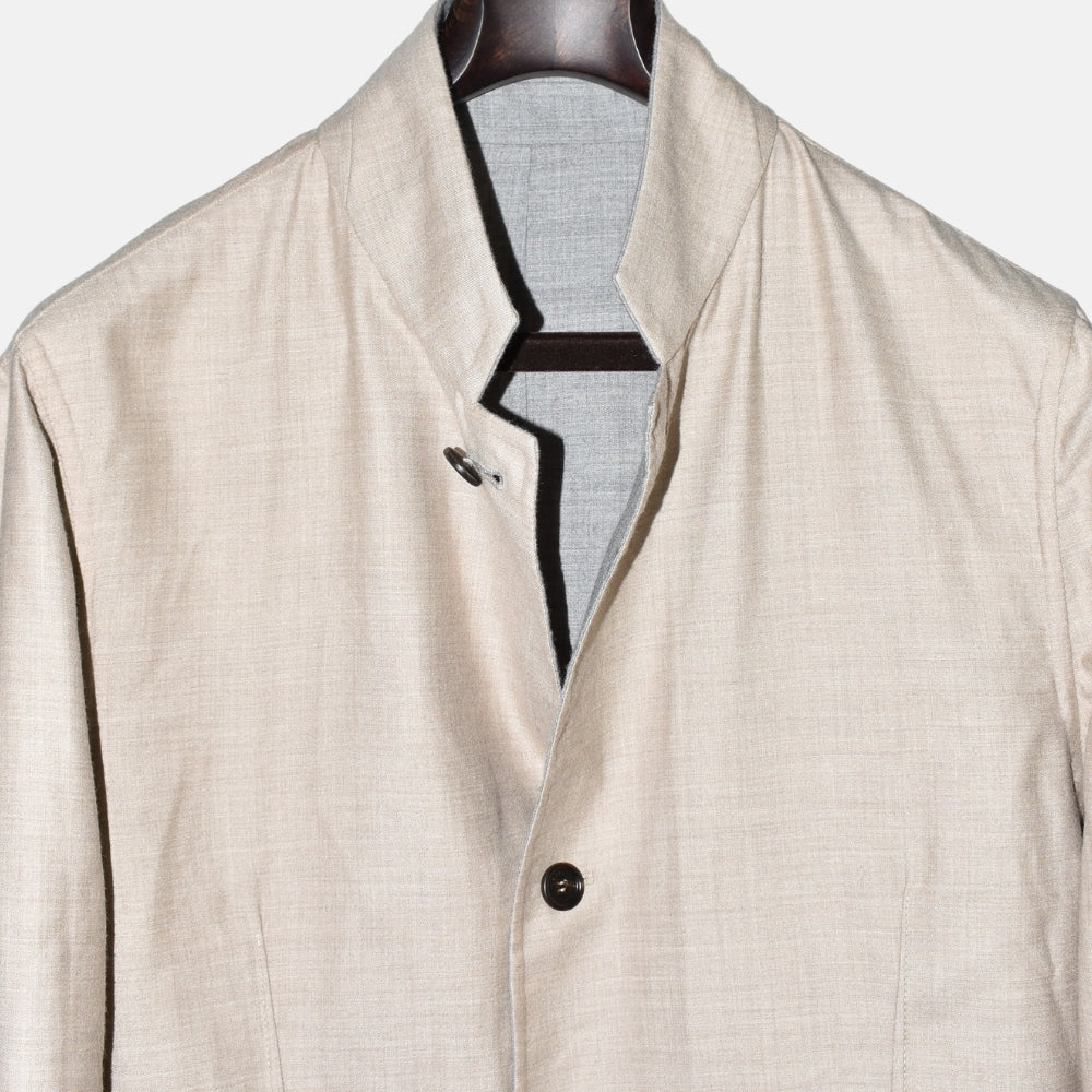 Grey/Beige Reversible Cashmere Jacket (EU 54)