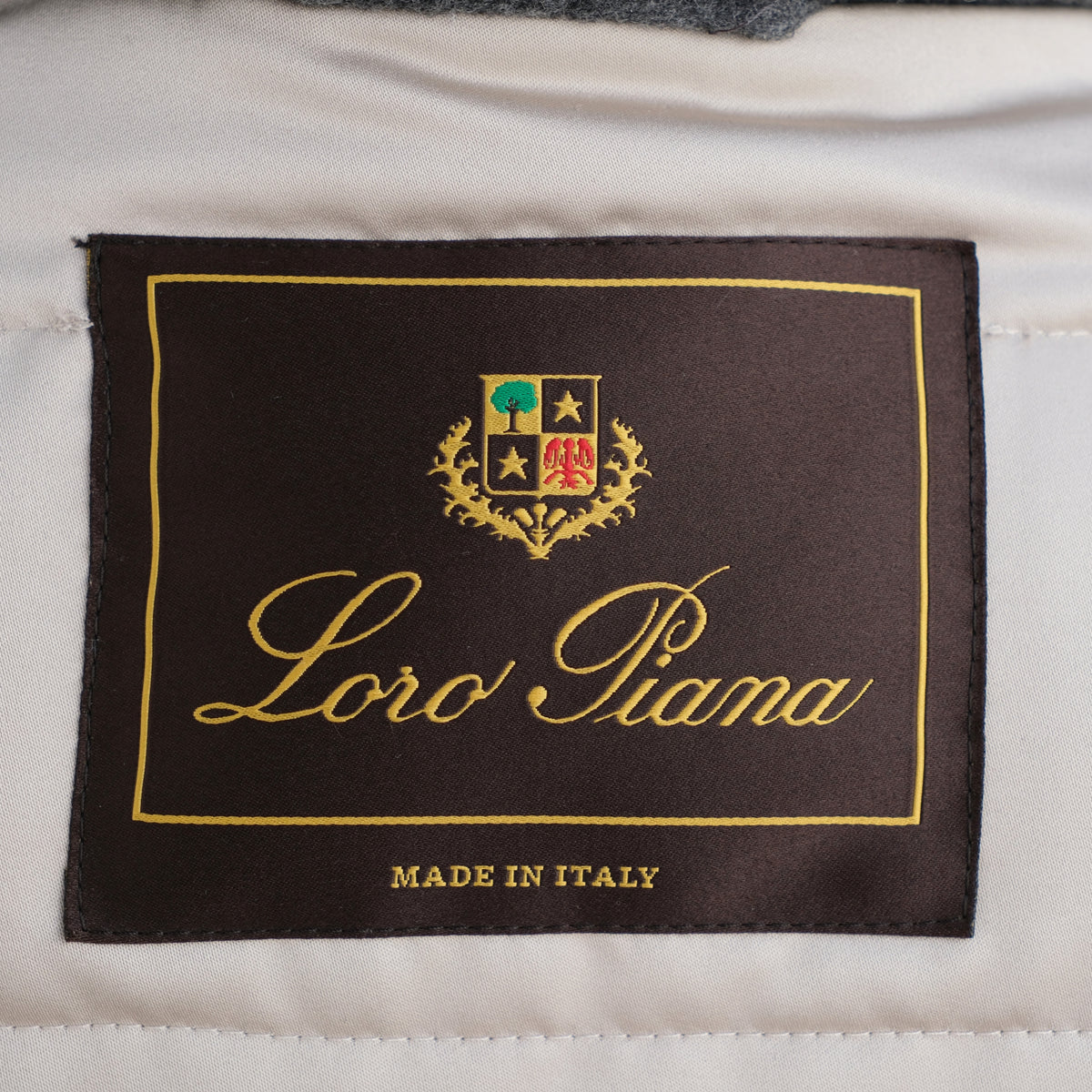Gray Down/Storm System Jacket made of Virgin Wool/Cashmere/Suede Details (EU 52)