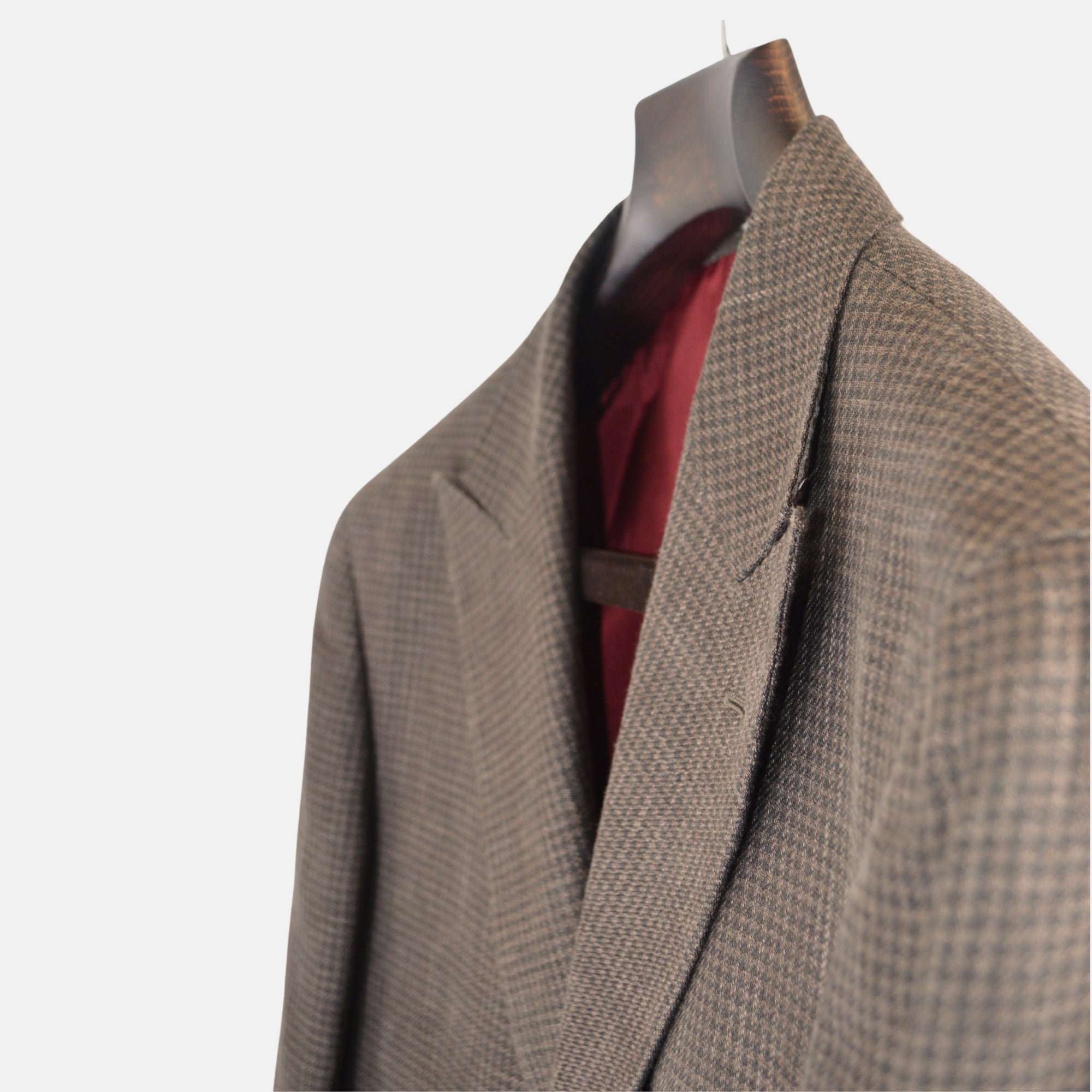 Brown Patterned Suit made of Linen/Wool/Silk (EU 50)