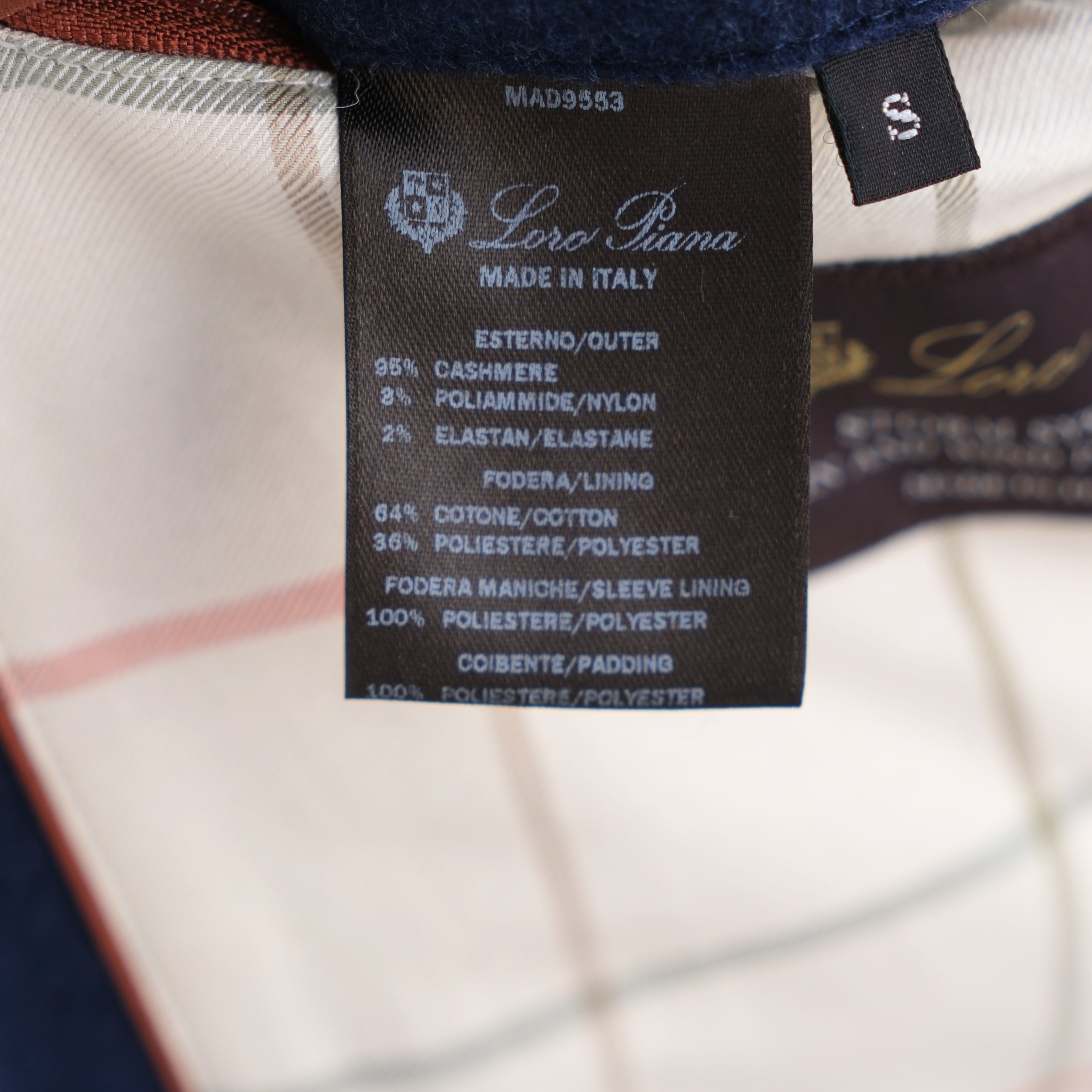 Blue Storm System Parka made of Cashmere/Polyamide/Elastane with Suede Details (S)