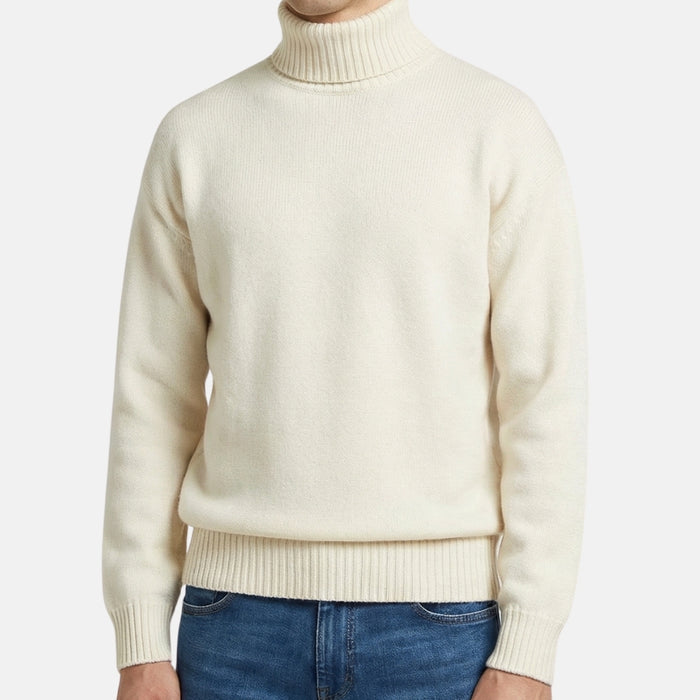 Offwhite Turleneck made of Cotton (Jersey Ottoman) (M)