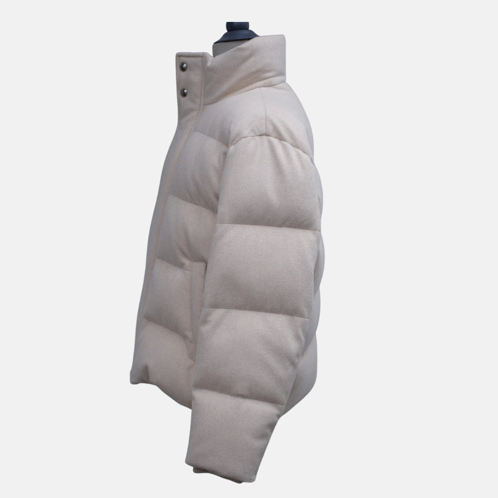 Offwhite Puffer Goose Down Cashmere Jacket (L)