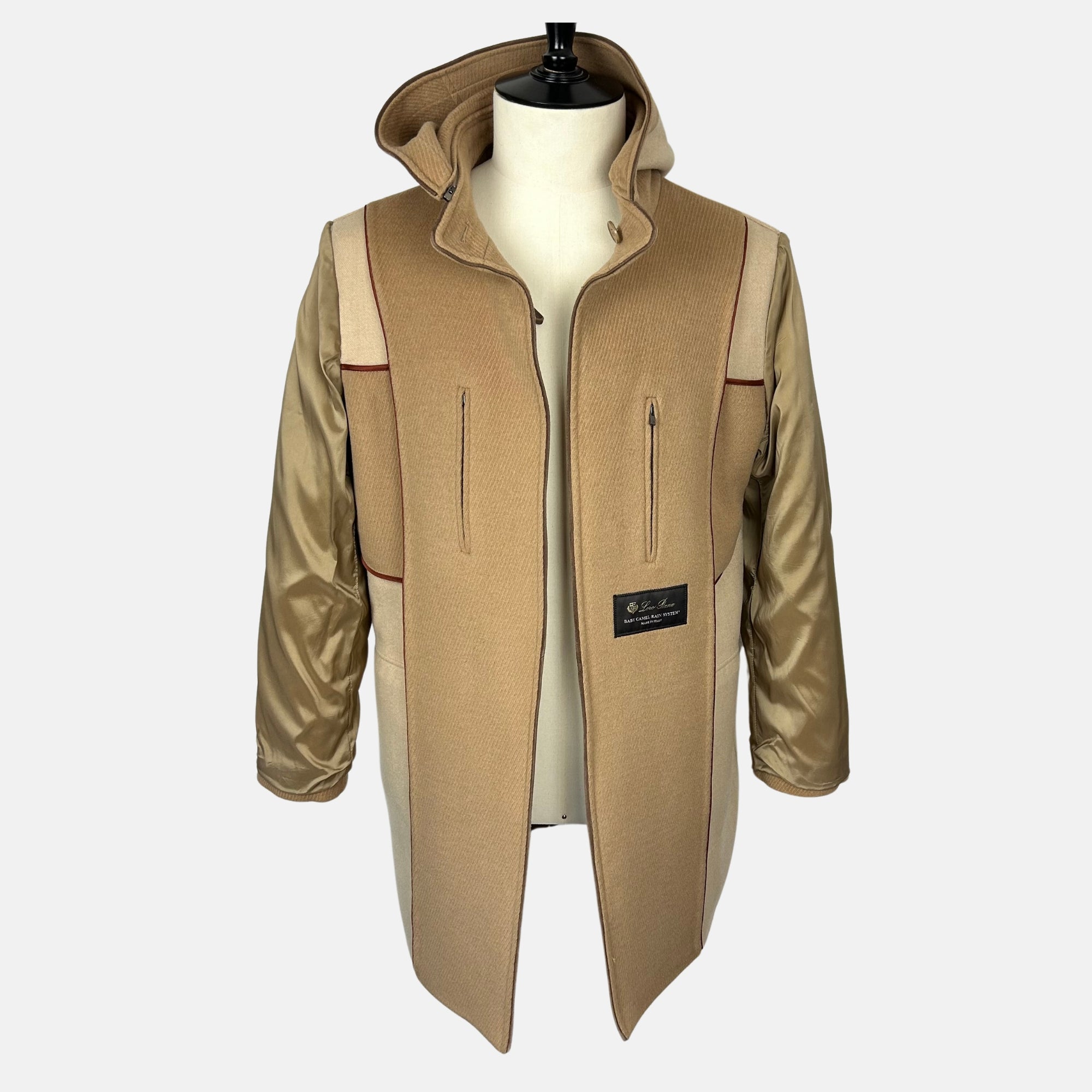 Camel Dufflecoat made of Camel Hair with Suede Details (L)