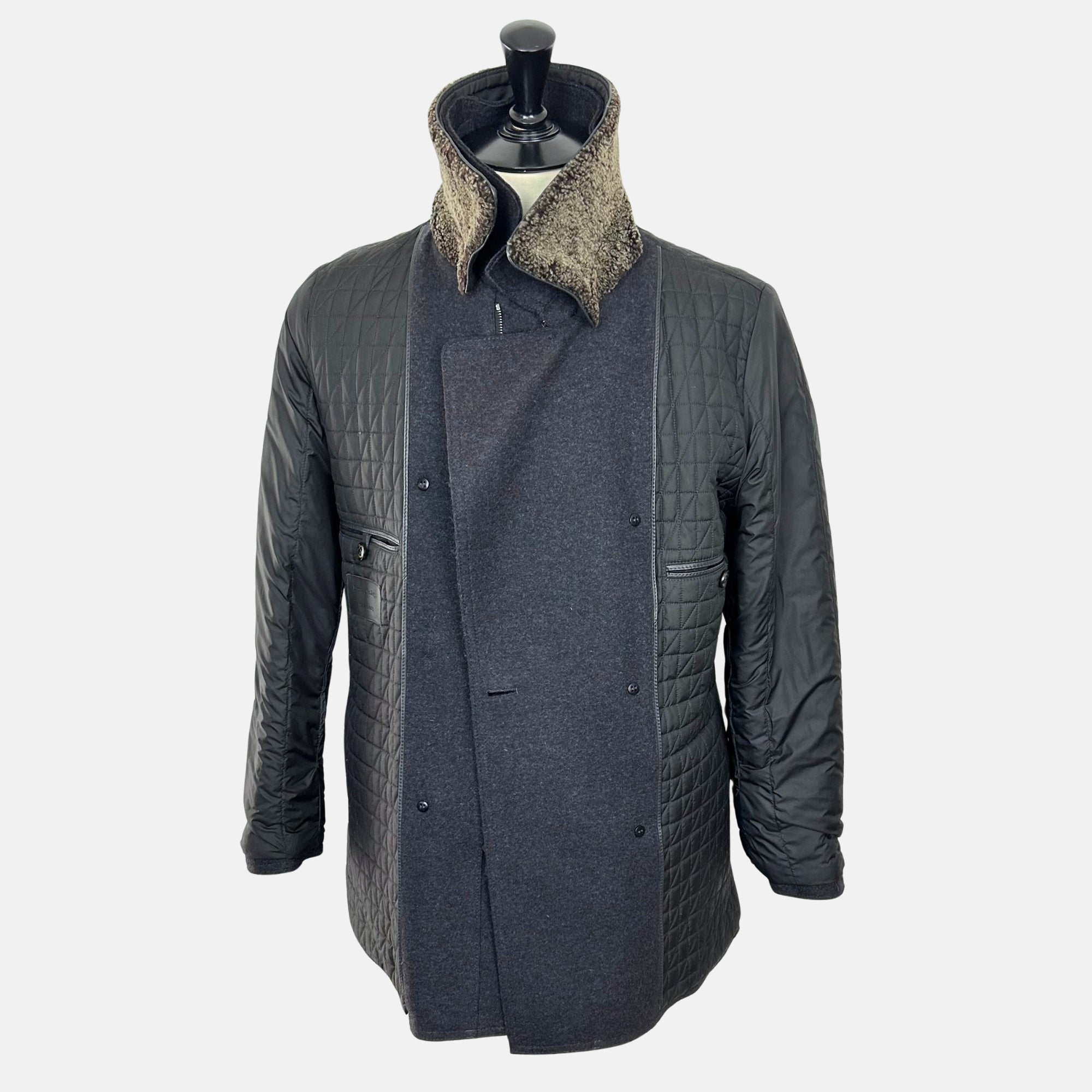 Anthracite Peacoat made of Cashmere (EU 52)