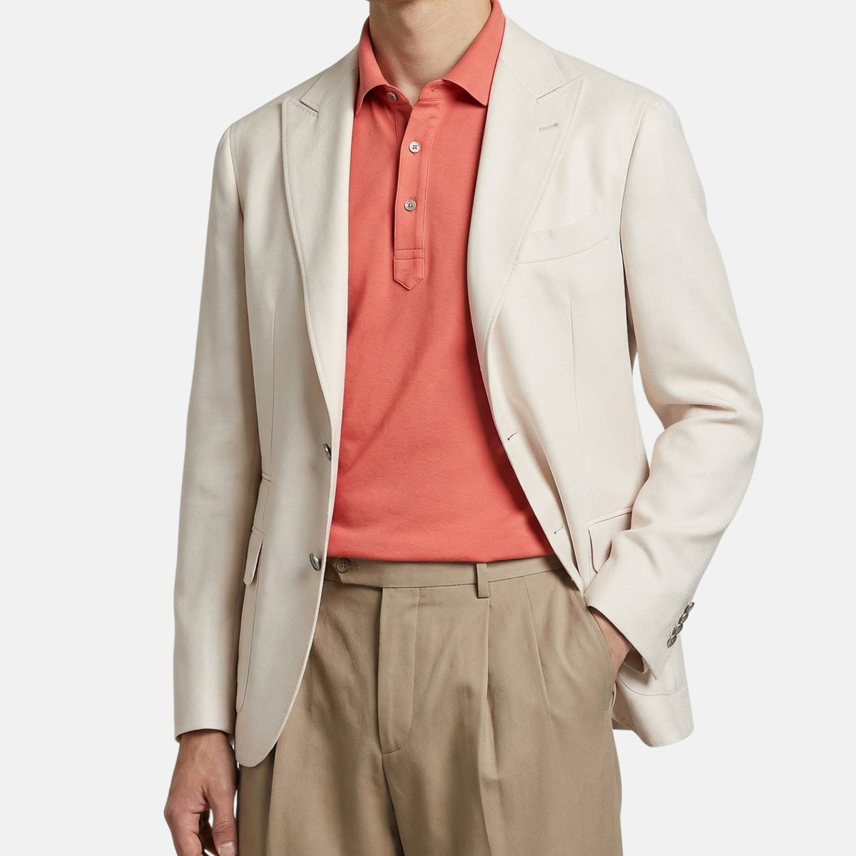 Cream Blazer made of Wool/Silk/Cashmere (EU 50)