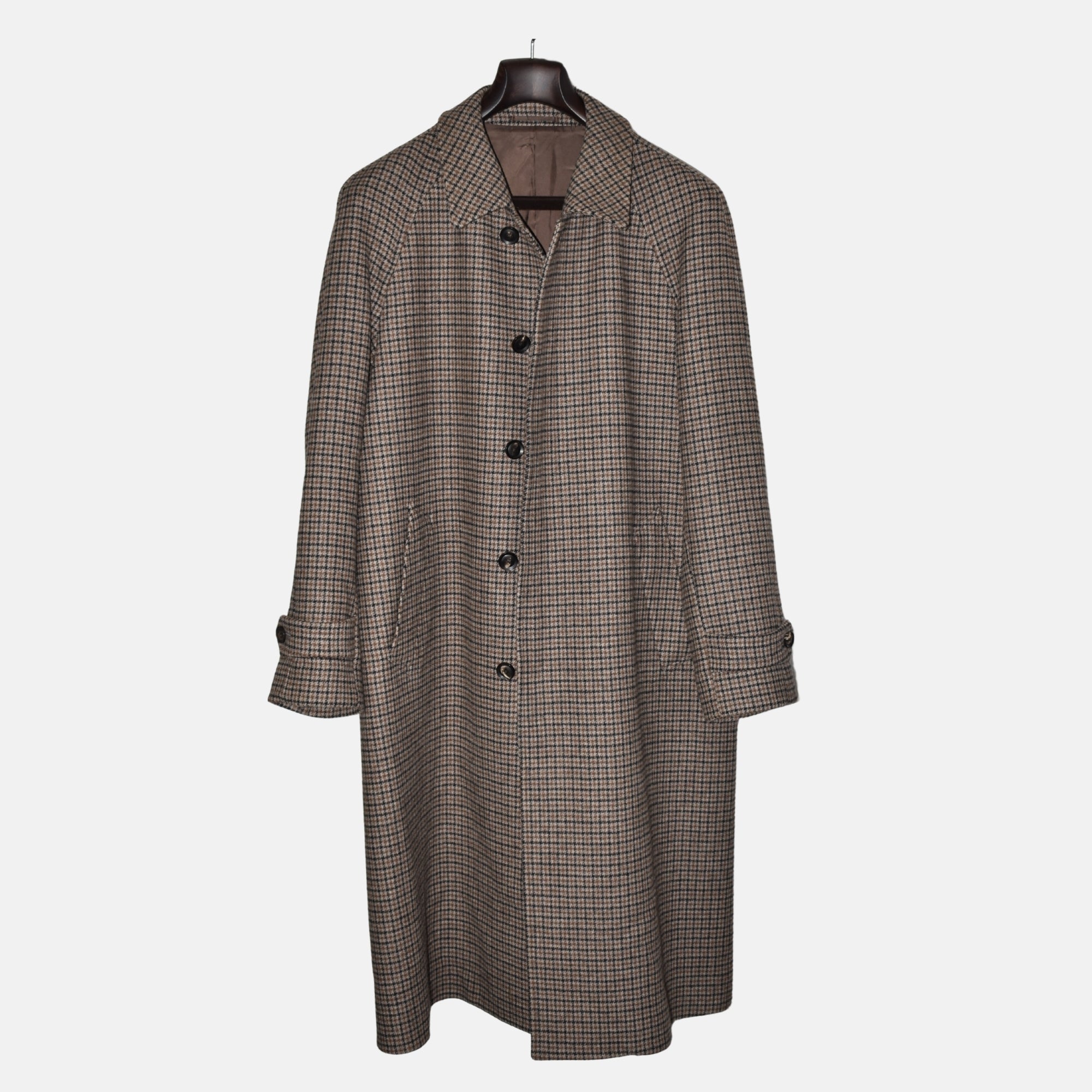 Multicoloured Checkered Coat made of Wool (EU 50)