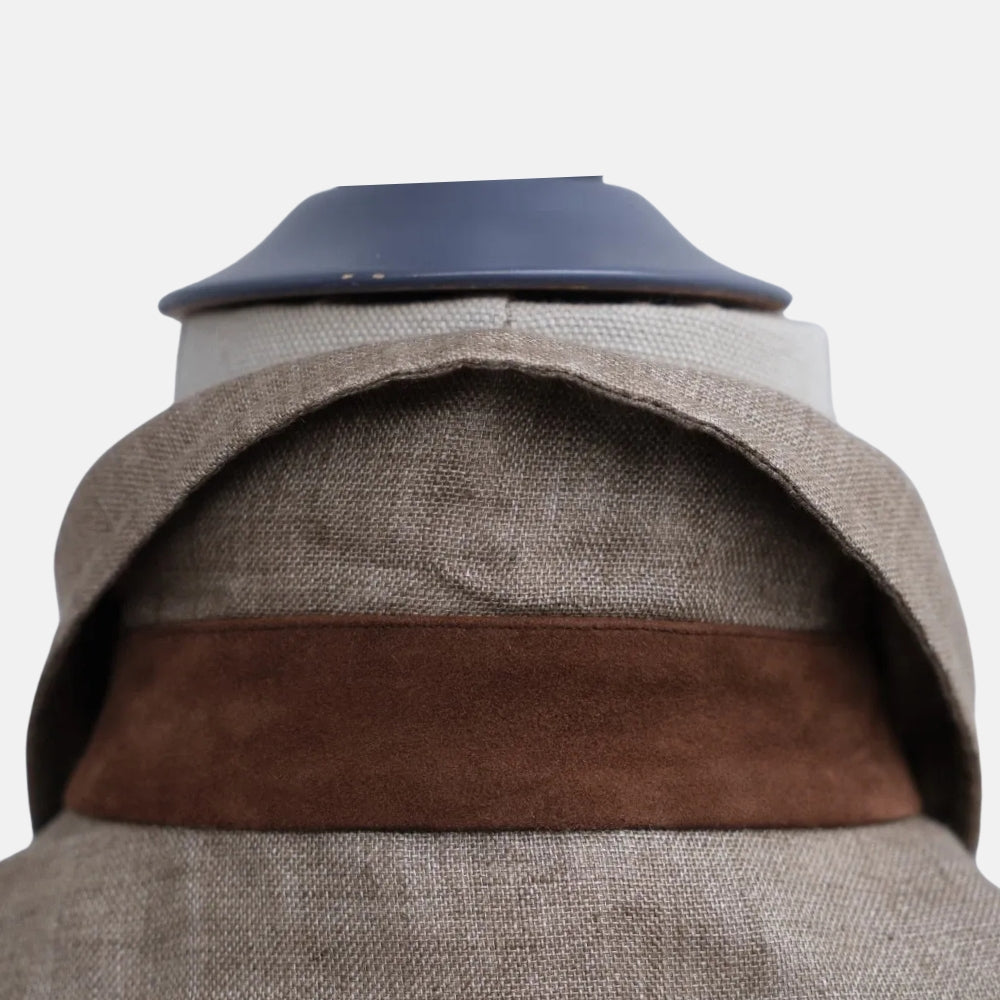 Brown Linen Safari Overshirt (XL/3XL)