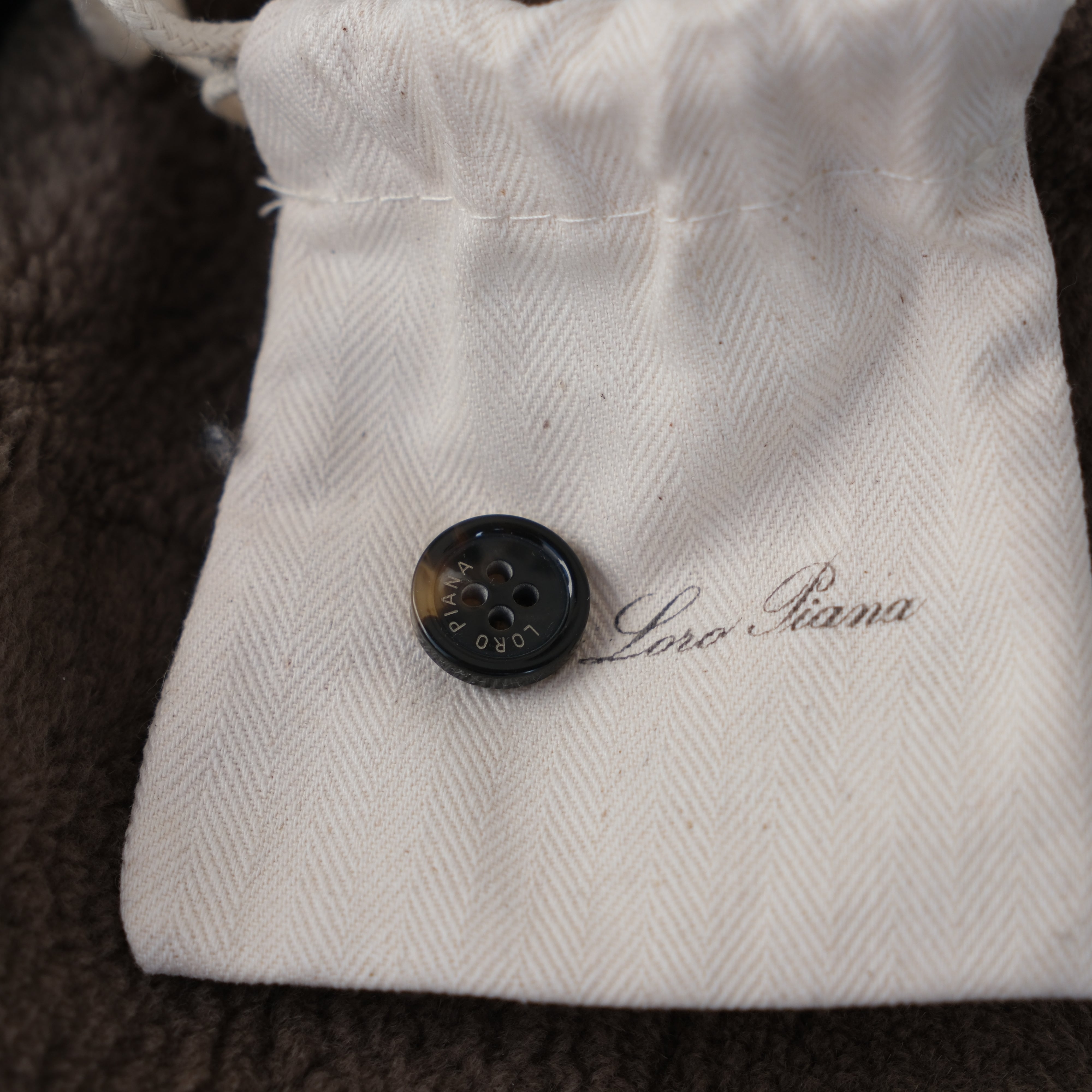 Navy Beaver Lined Cashmere Coat (M)