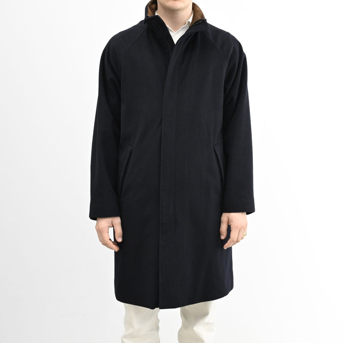 Marineblauer Vicuña-Icer-Mantel (L)