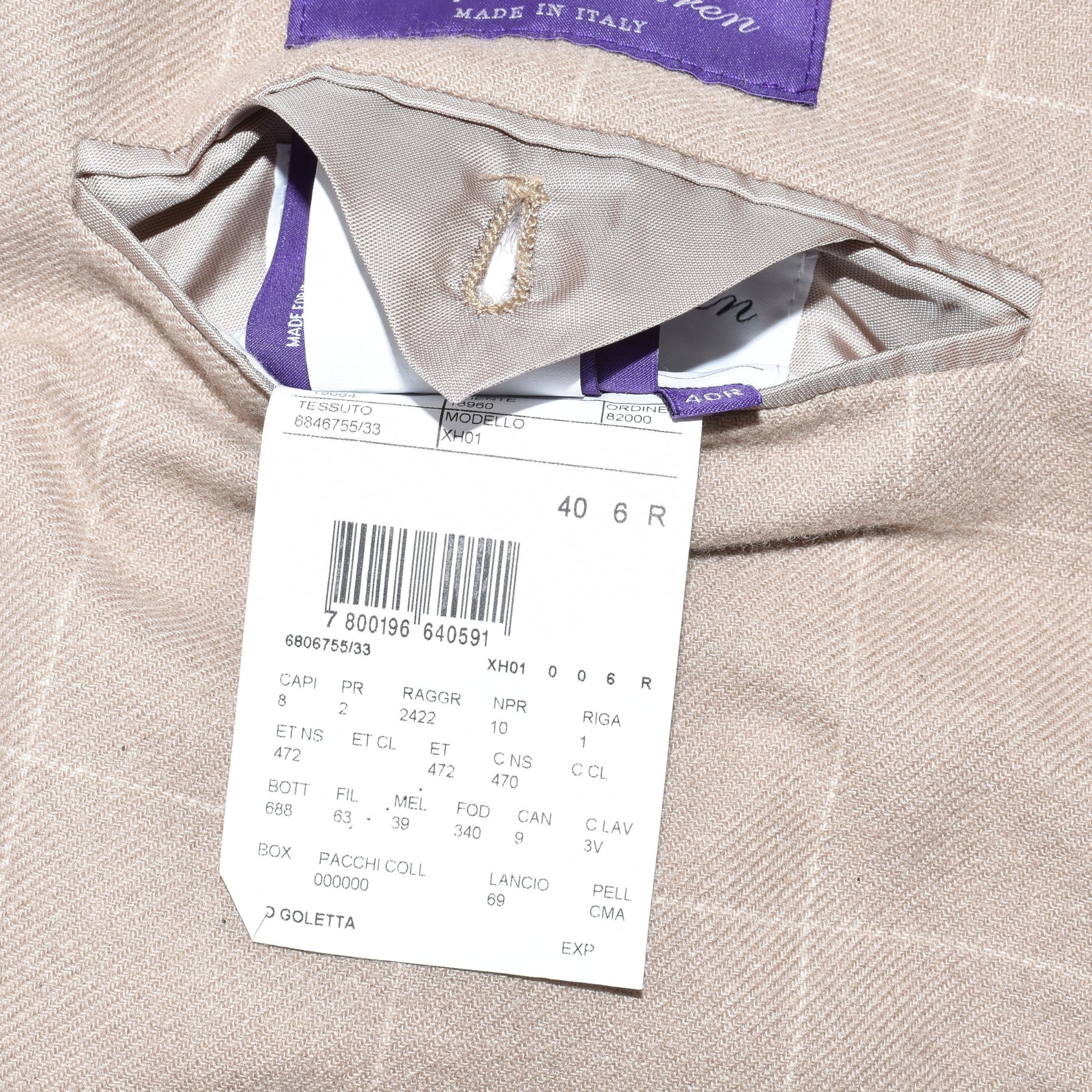 Beige Windowpane Cashmere Blazer (EU 50)