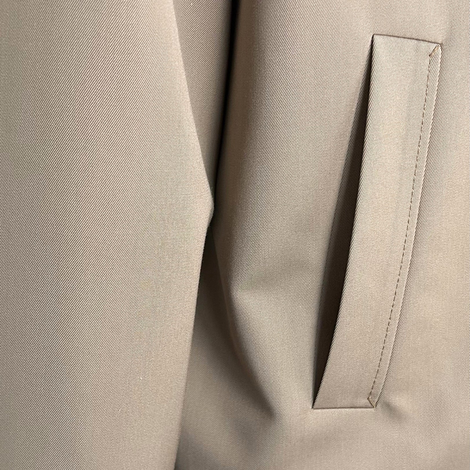 Greige Jacket made of Wool/Mohair/Silk/Leather Details (EU 50)