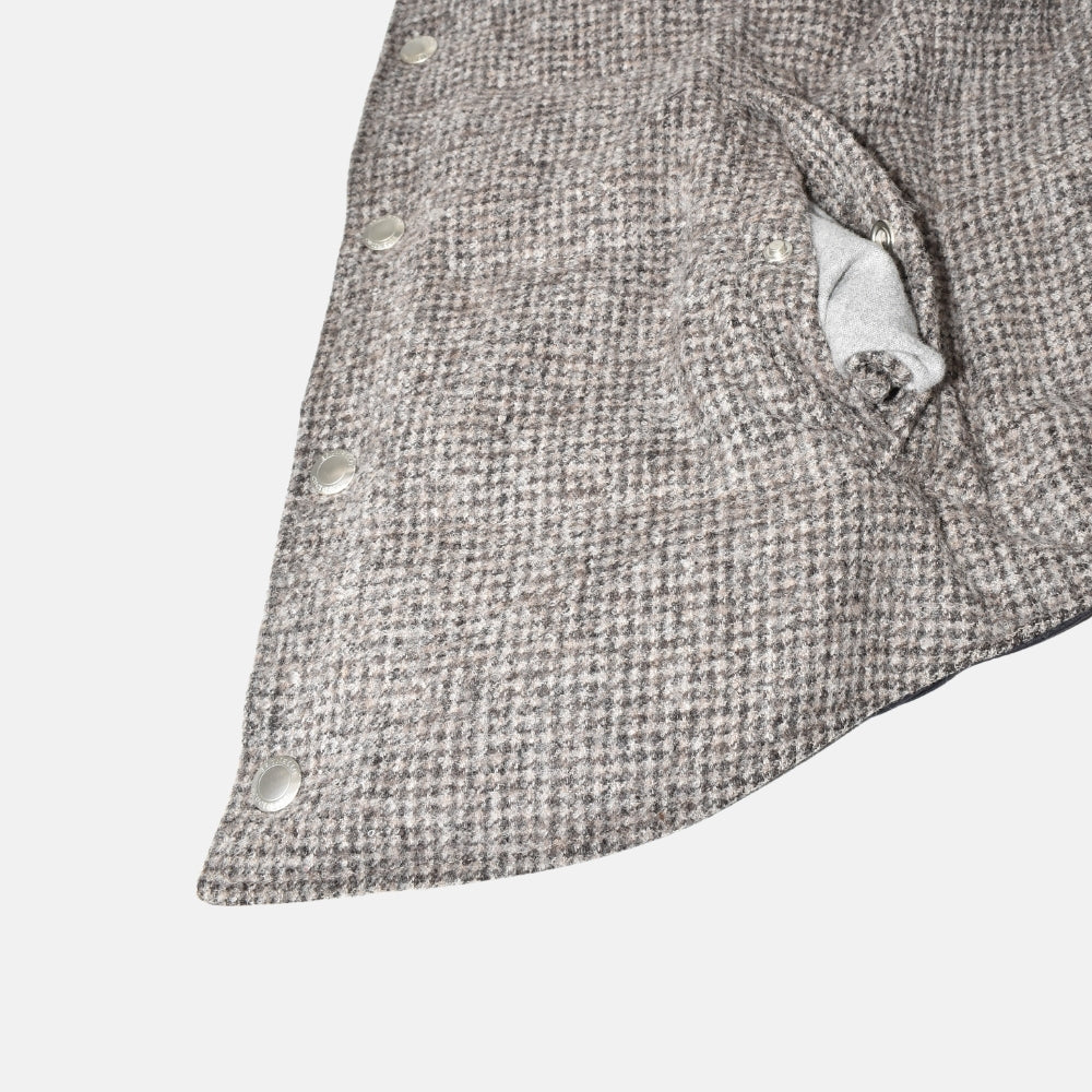 Multicolored Reversible Down Vest made of Wool/Cashmere (M)