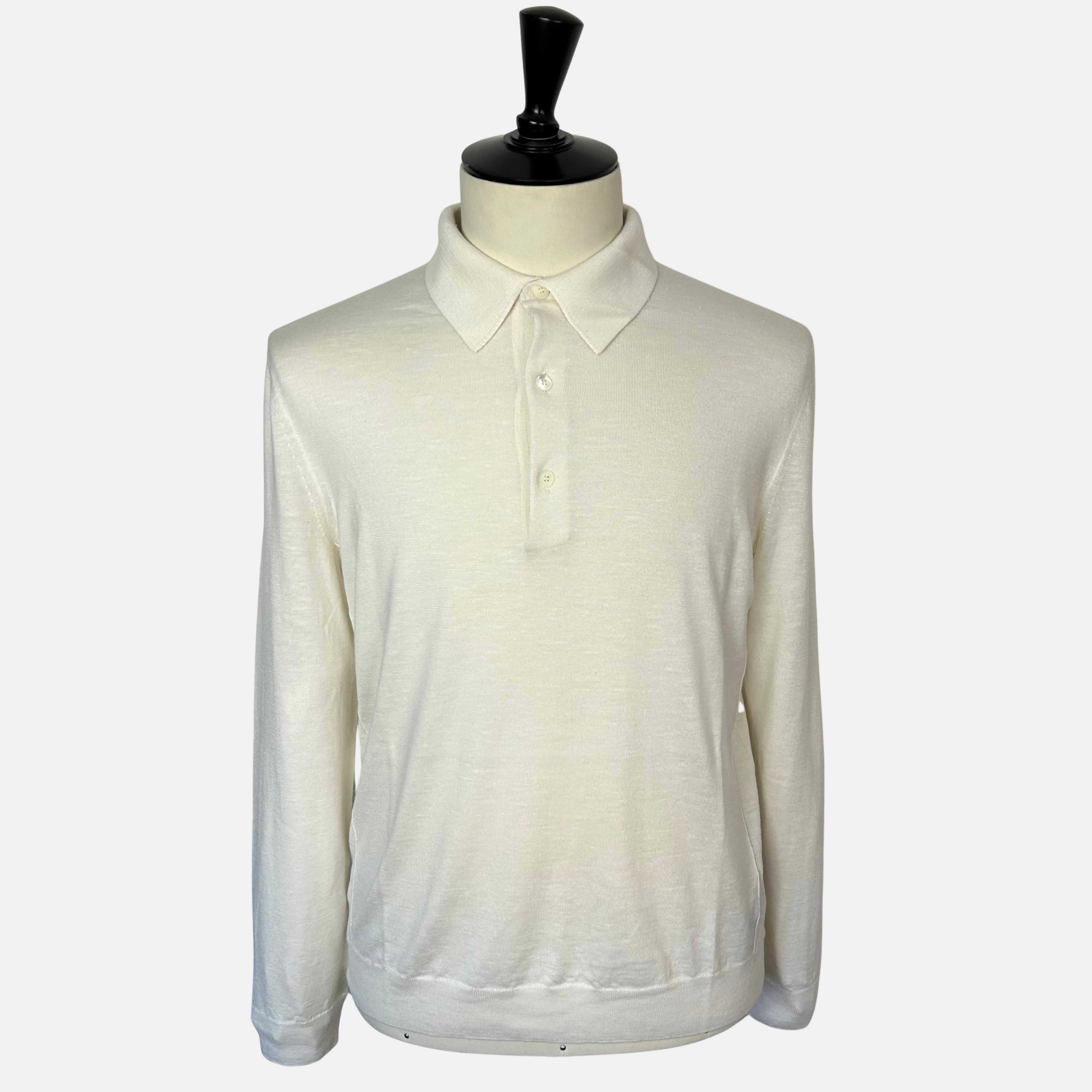 Off-White Polo Sweater made of Cashmere/Silk (EU 52)
