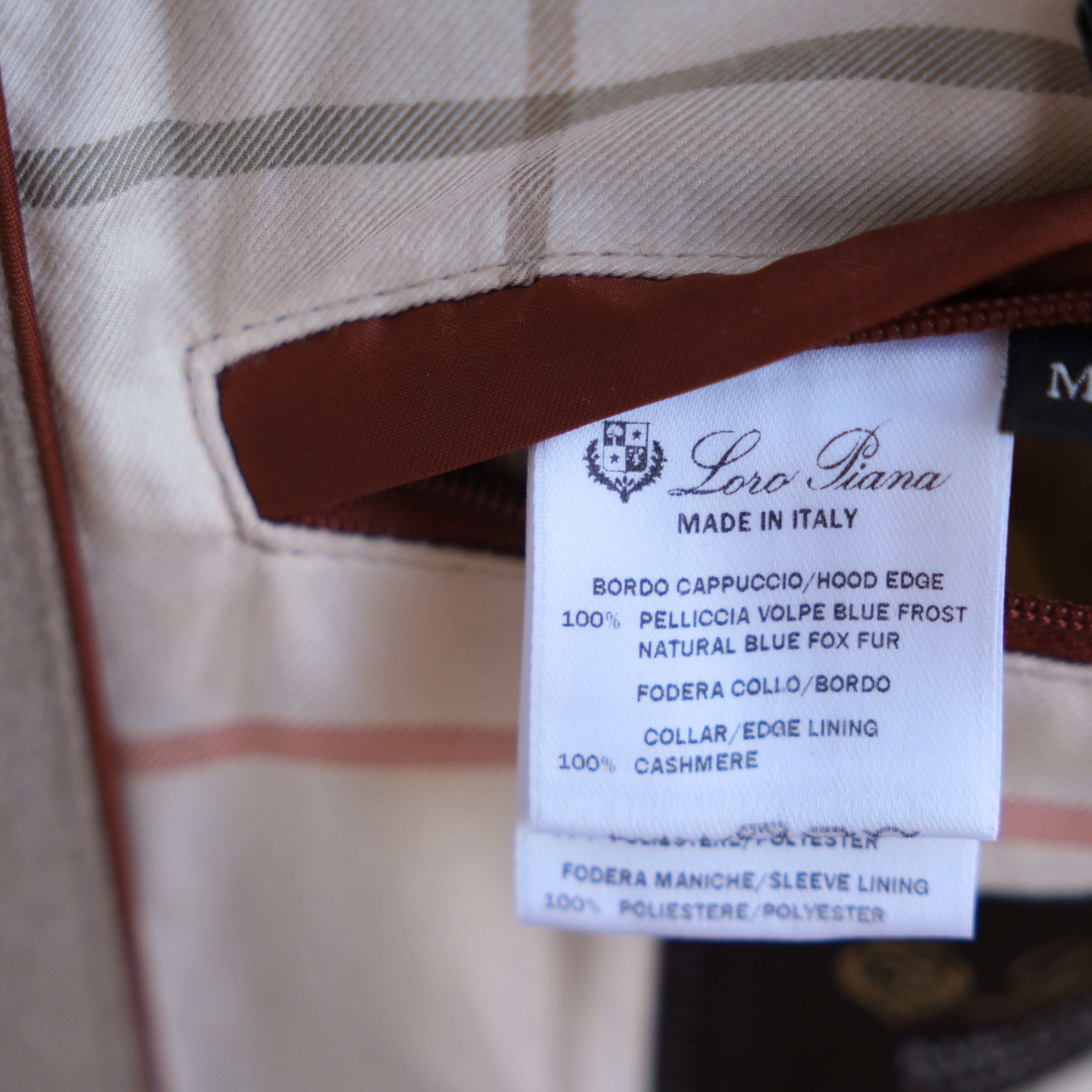 Beige Hooded Storm System Coat with Fur (M)