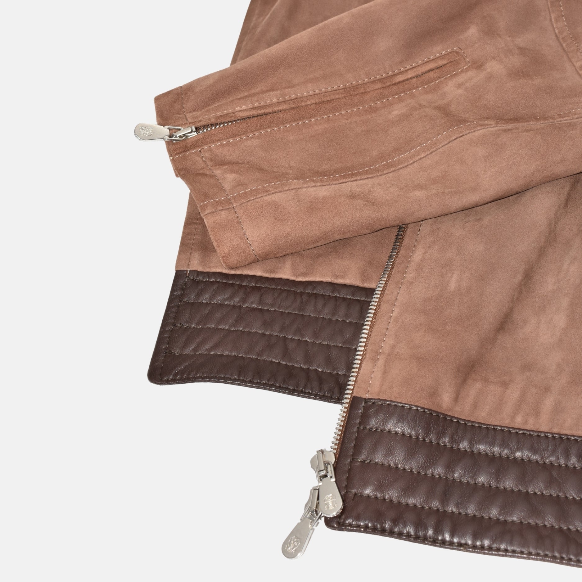 Brown Biker Leather Jacket (M)
