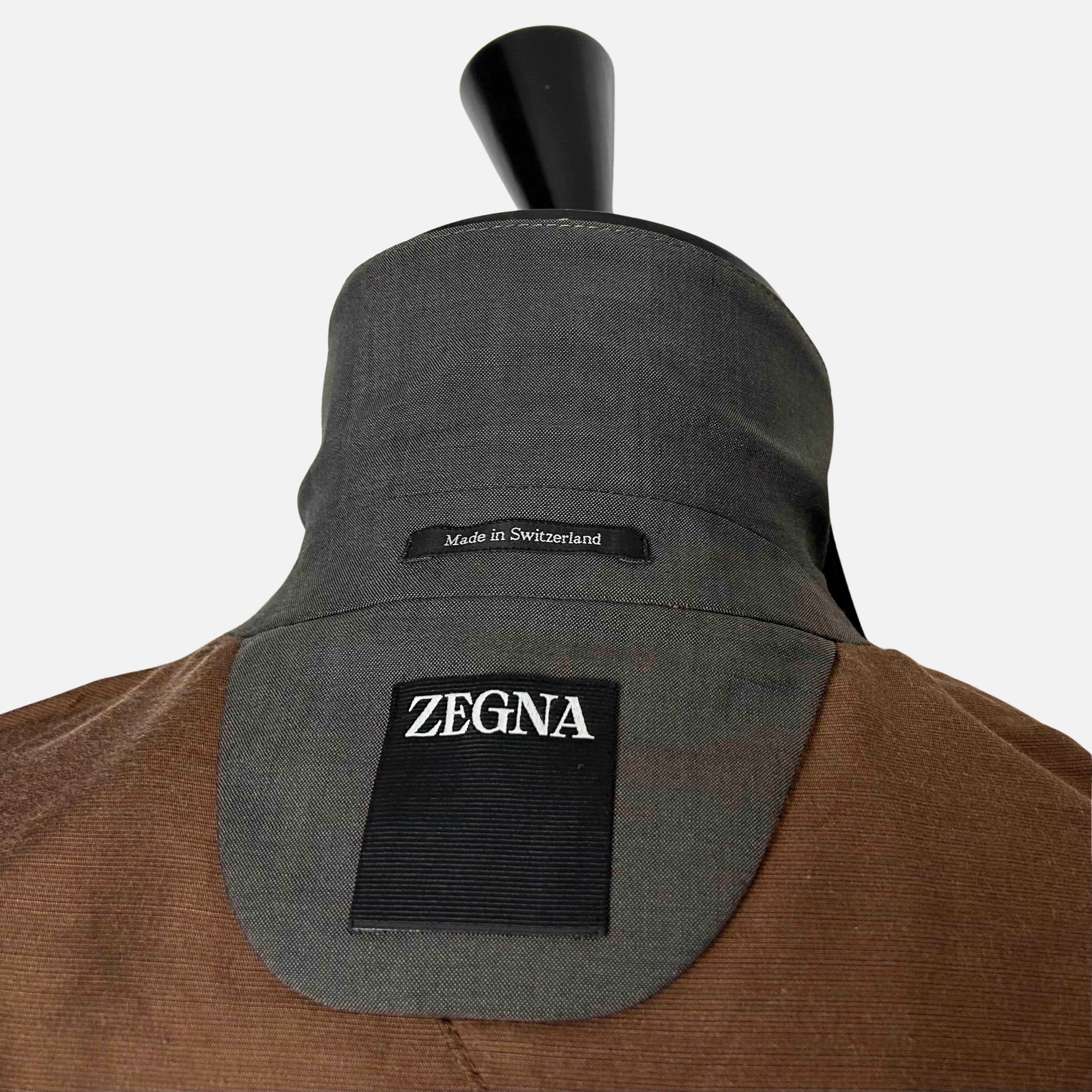 Brown-Anthracite Jacket made of Wool/Mohair (EU 48)